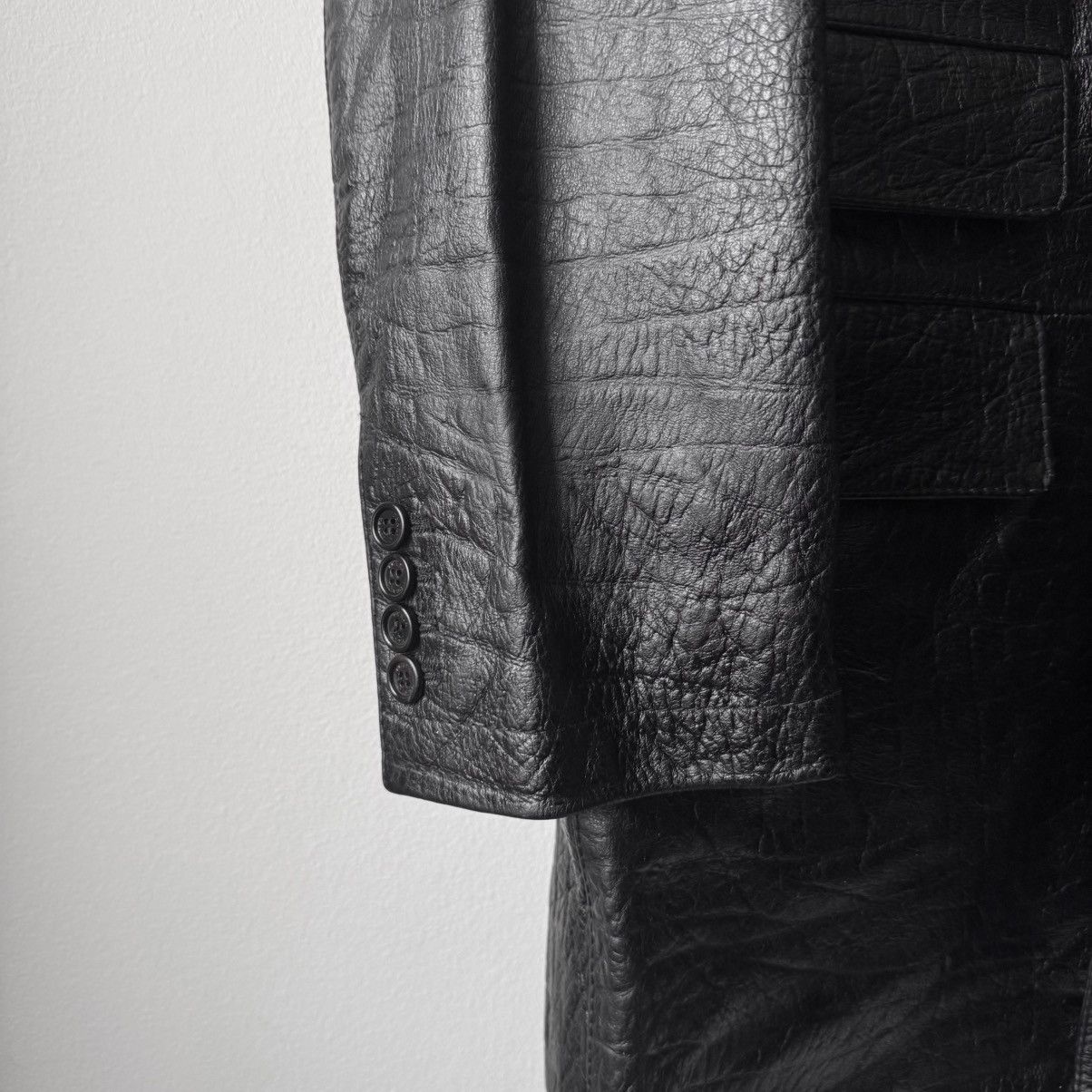 Prada Prada FW2003 Textured ”Crocodile” Embossed Leather Coat Size US L / EU 52-54 / 3 - 3 Thumbnail