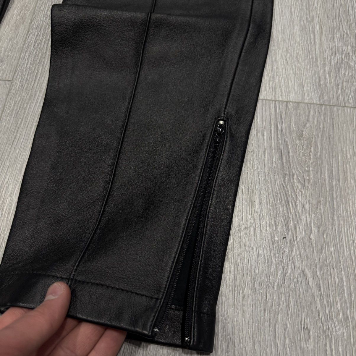 Balenciaga Vintage Leather Biker Pants Balenciaga Size 26" / US 2 / IT 38 - 10 Thumbnail