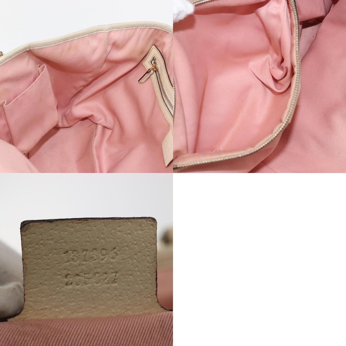 Gucci GUCCI GG Canvas Sherry Line Tote Bag Pink Gold Khaki Size ONE SIZE - 12 Thumbnail