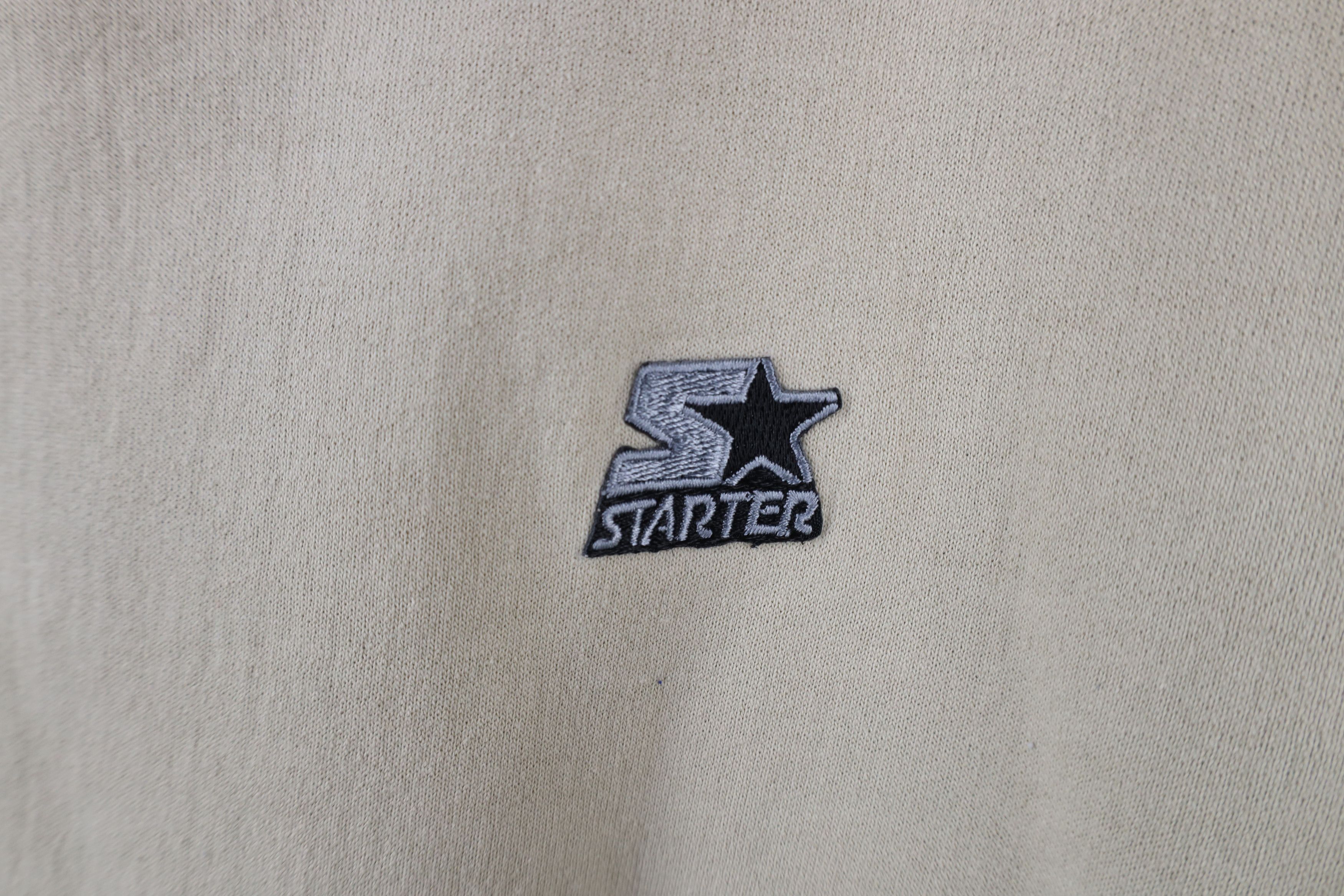 Starter × Vintage Vintage 90s Starter Spell Out Crewneck Sweatshirt Beige Size US M / EU 48-50 / 2 - 5 Thumbnail