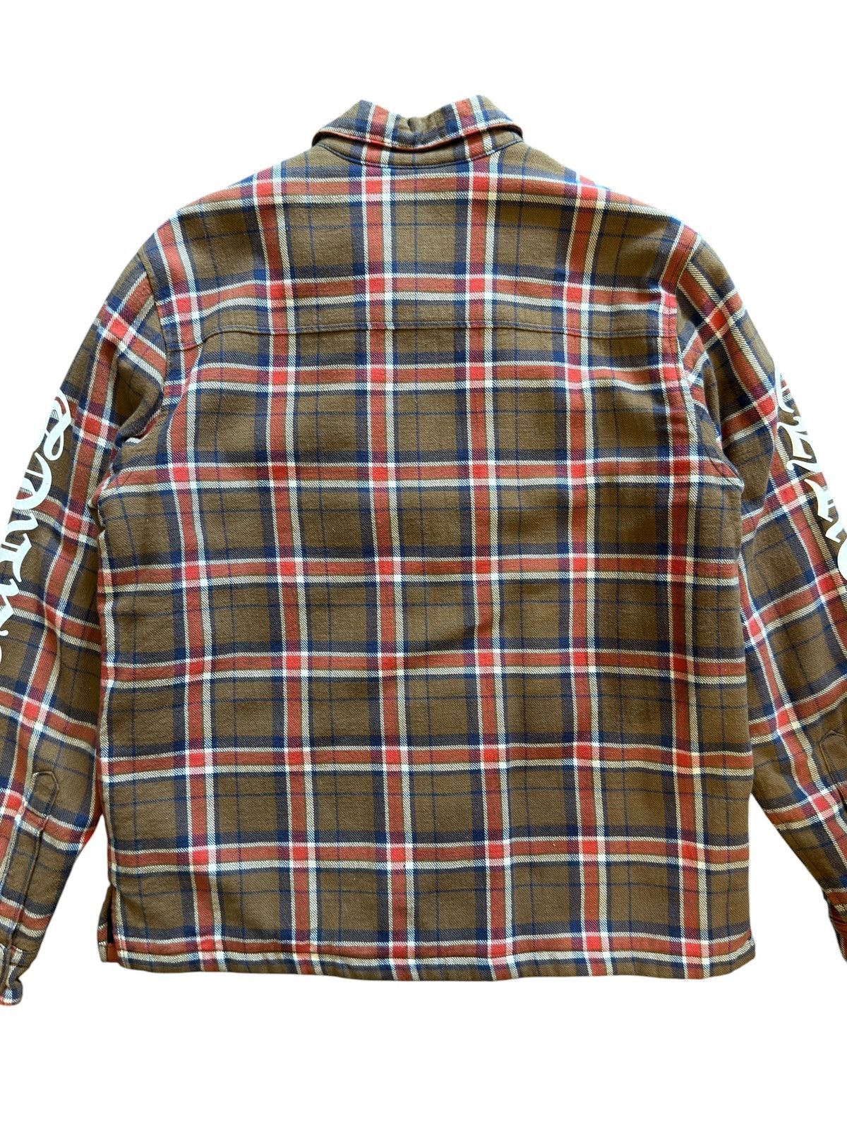 Chrome Hearts Chrome Hearts Work’n Quilted Silk Lined Brown Flannel Jacket Size US M / EU 48-50 / 2 - 6 Thumbnail