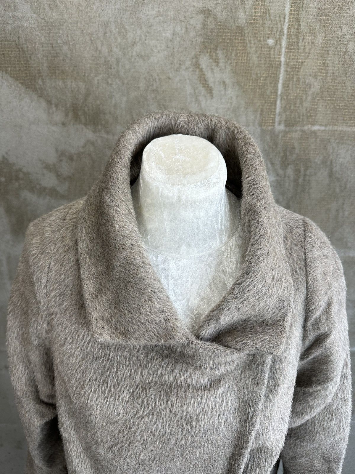 Annette Gortz × Vintage Women's Annette Gortz Alpaca Wool Long Coat Overcoat SHADOWS Size XS / US 0-2 / IT 36-38 - 6 Thumbnail