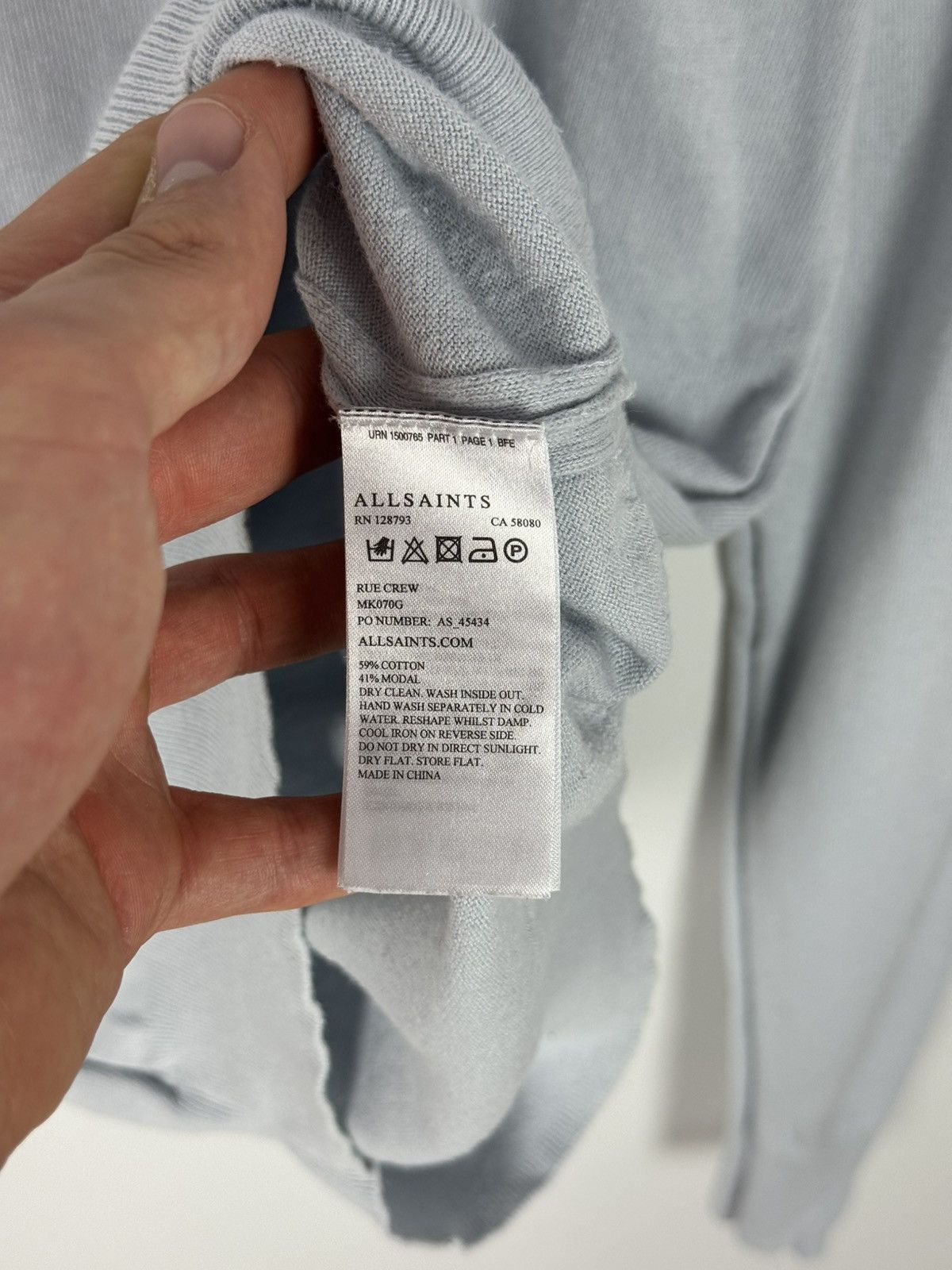 Allsaints AllSaints Rue Crew Light Cotton Blend Sweater Size US XS / EU 42 / 0 - 12 Thumbnail