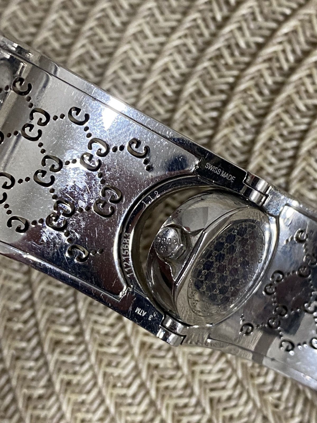 Gucci Vintage Gucci Twirl Watch Reversible Bangle Cuff GG Monogram Size ONE SIZE - 11 Thumbnail