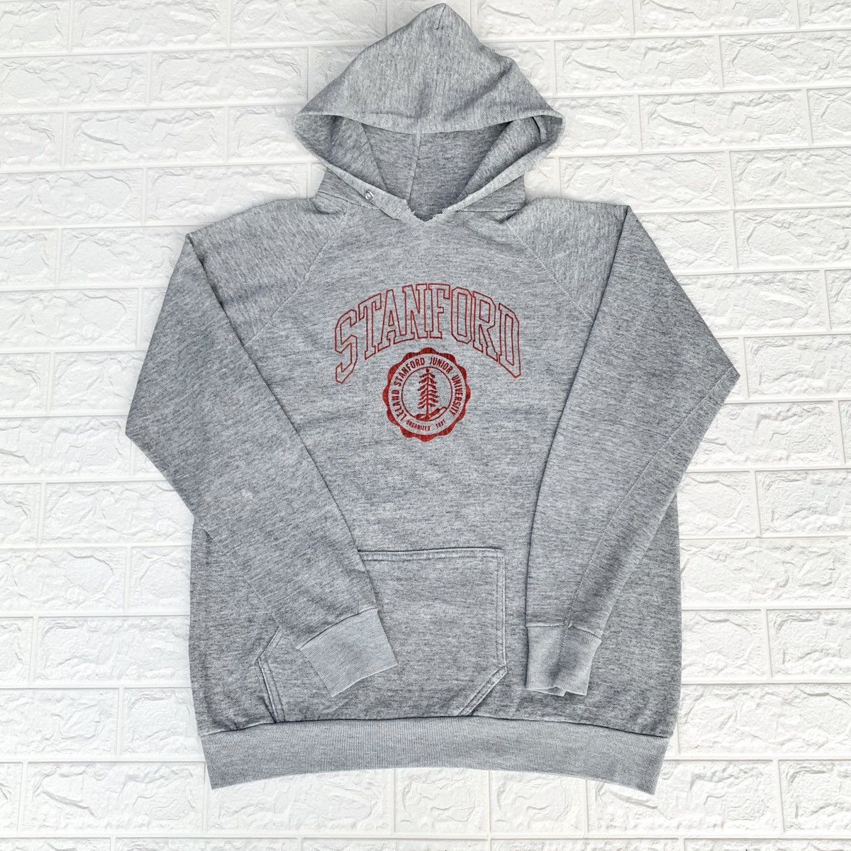 Vintage Vintage 1980s Stanford University Hoodie Velvet Logo Size US M / EU 48-50 / 2 - 1 Thumbnail