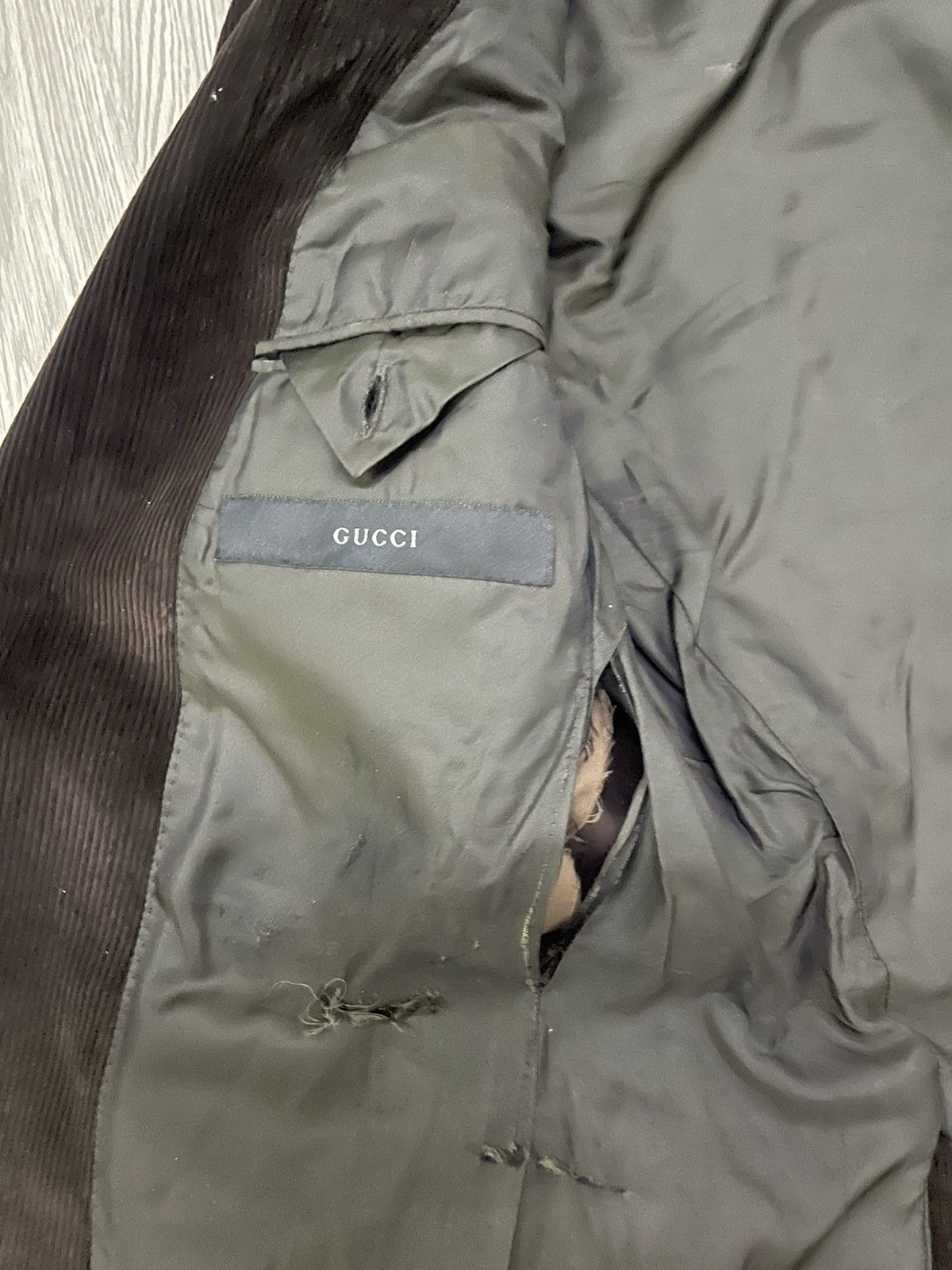 Gucci GUCCI brown cudroy coat jacket Size 44R - 7 Thumbnail