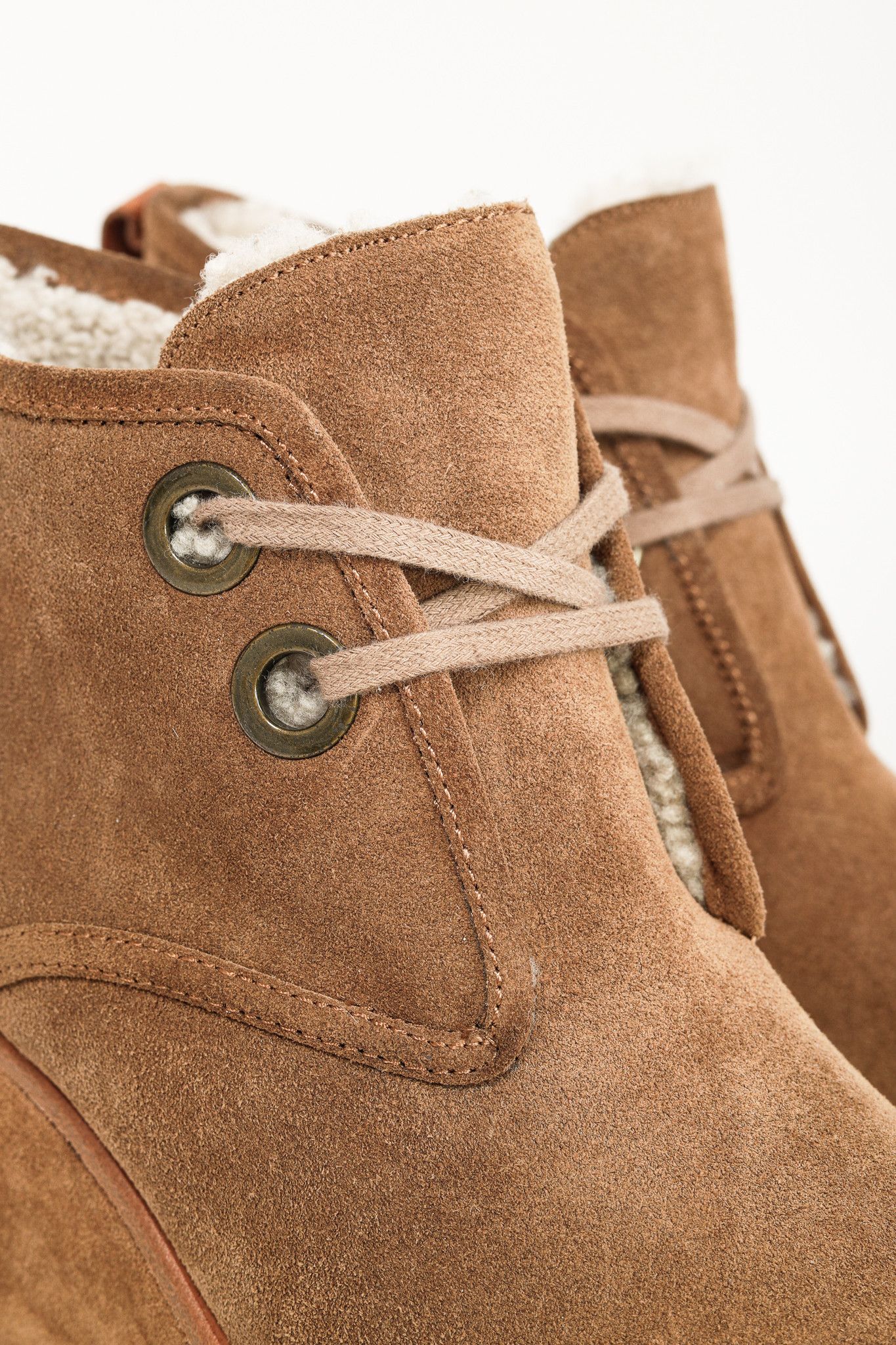 See by Chloe See by Chloe Ethel Shearling-Lined Suede Wedge Booties Size US 8.5 / IT 38.5 - 8 Thumbnail
