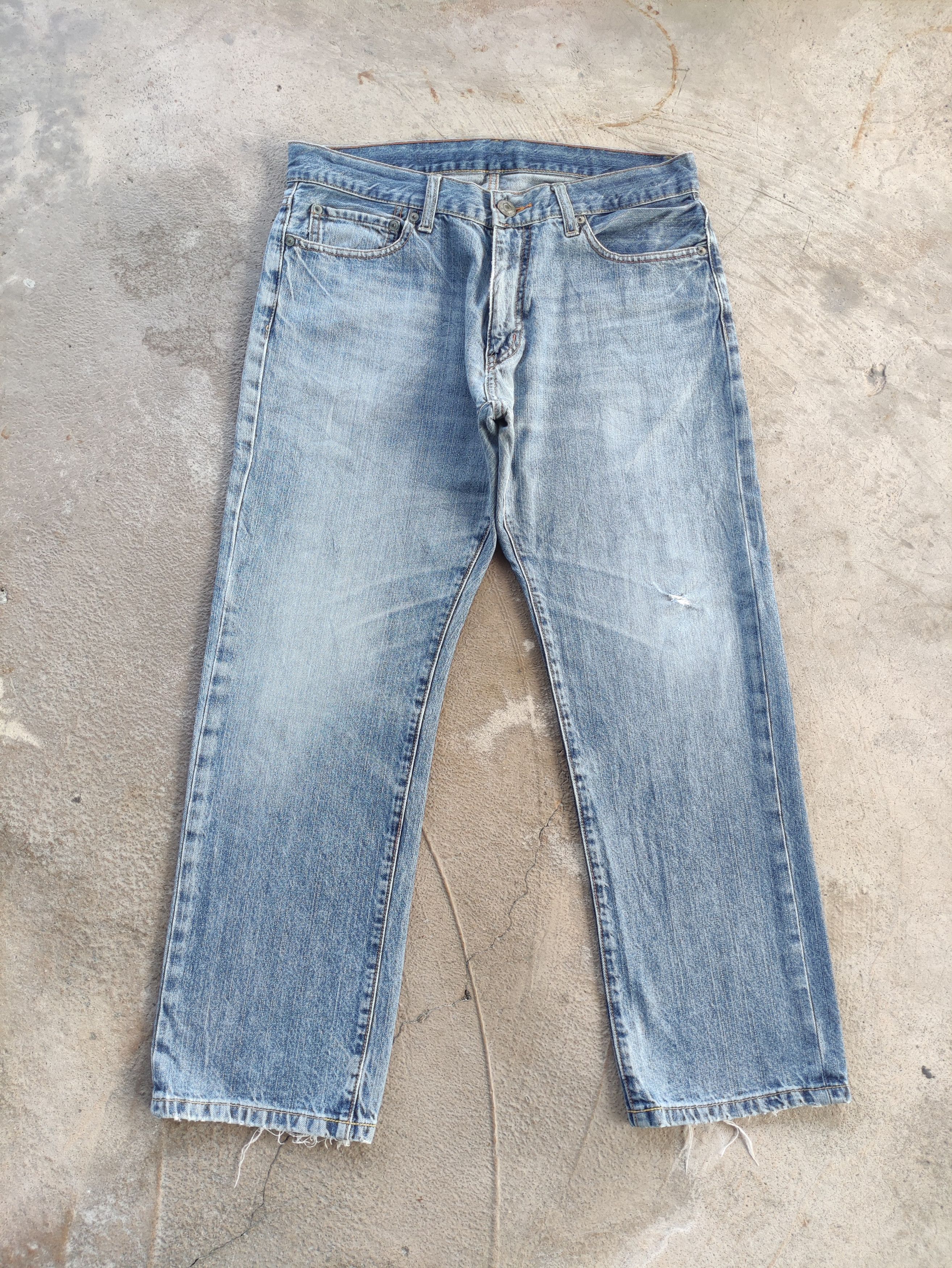 Japanese Brand Vintage Japanese Jean Distressed faded Denim Size US 33 - 1 Thumbnail