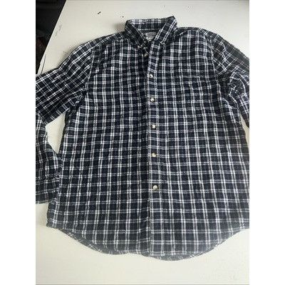 Ben Sherman BEN SHERMAN Shirt L Button Down Long Sleeve Grey & Blue & Wh Size US L / EU 52-54 / 3 - 2 Thumbnail