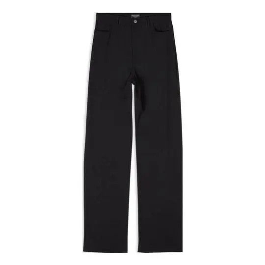 o1mt1gz1224 5 Pocket Baggy Pants in Black