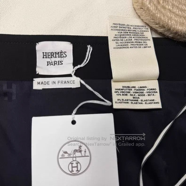 Hermes Hermes Black Stud Denim Short Skirt Size 42" / US 20 - 6 Thumbnail