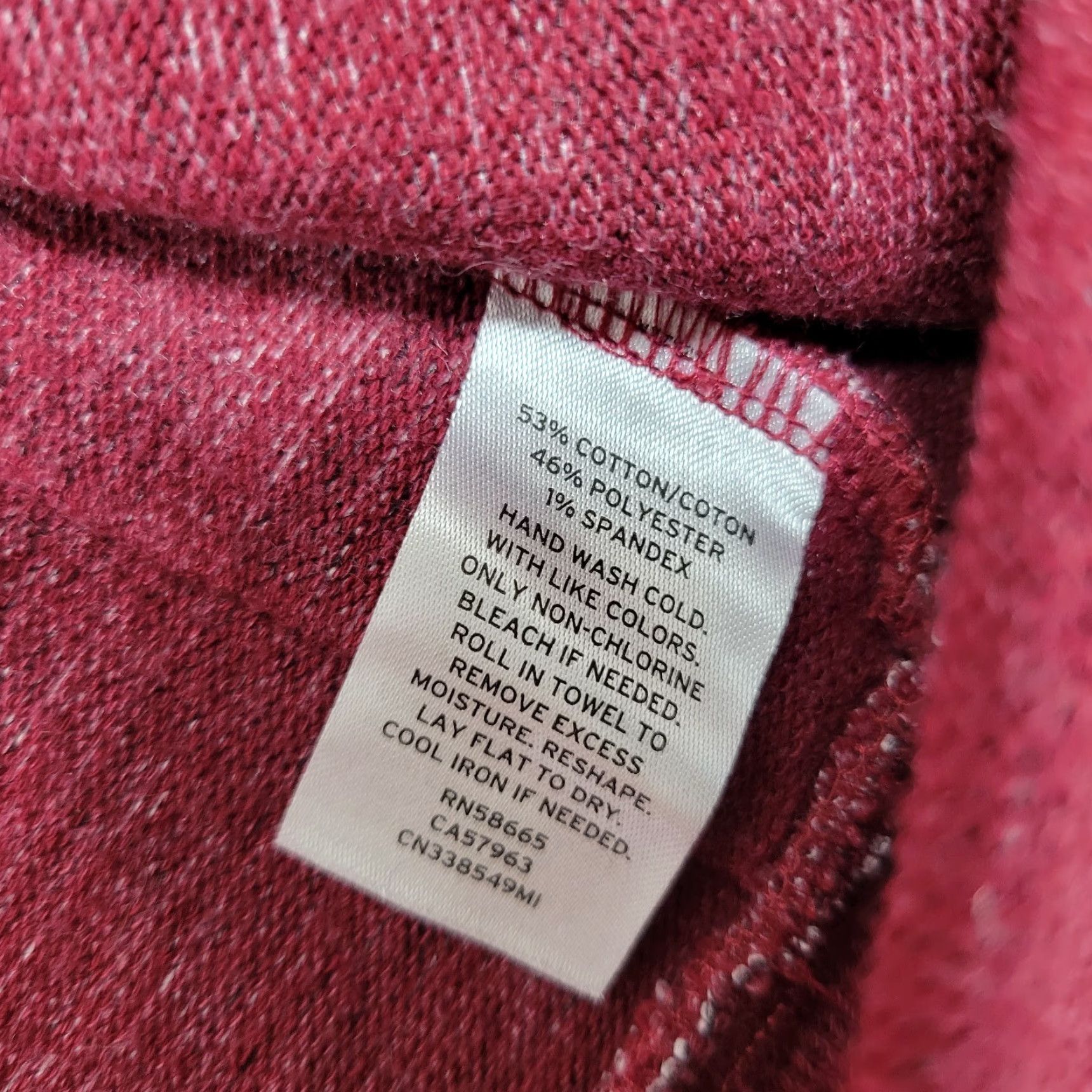 Vintage Caslon Women's Burgundy Cardigan Sweater High Neck Snap Buttons Size M Casual Knit Cotton Blend Cardigan Womens Burgundy 90s? Size M / US 6-8 / IT 42-44 - 6 Thumbnail