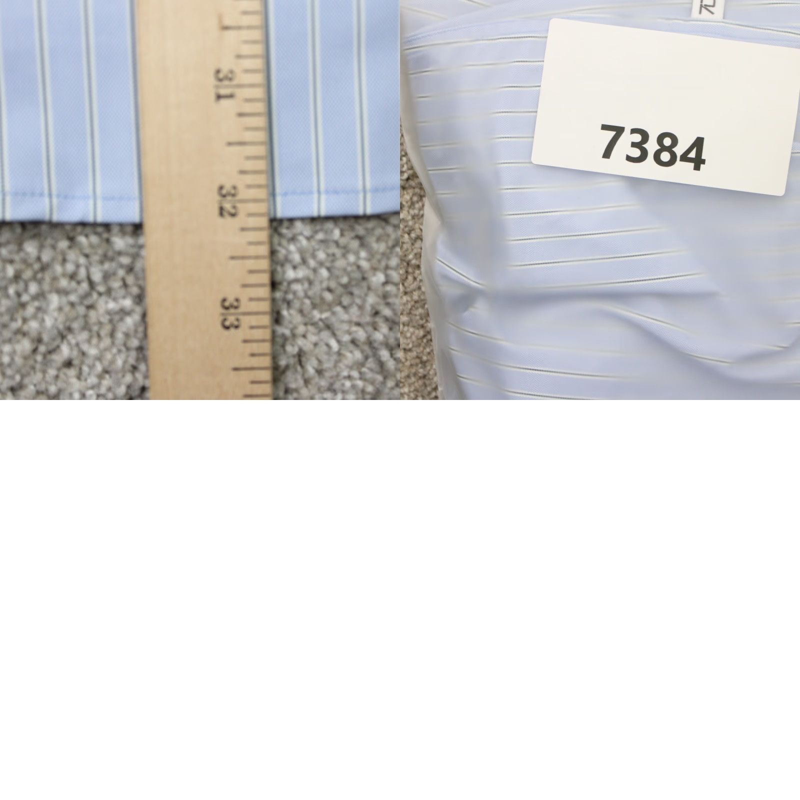 Vintage 7 Diamonds Shirt Mens 2XL Blue Striped 4 Way Stretch Long Sleeve Button-Up Shirt Size US XXL / EU 58 / 5 - 9 Thumbnail