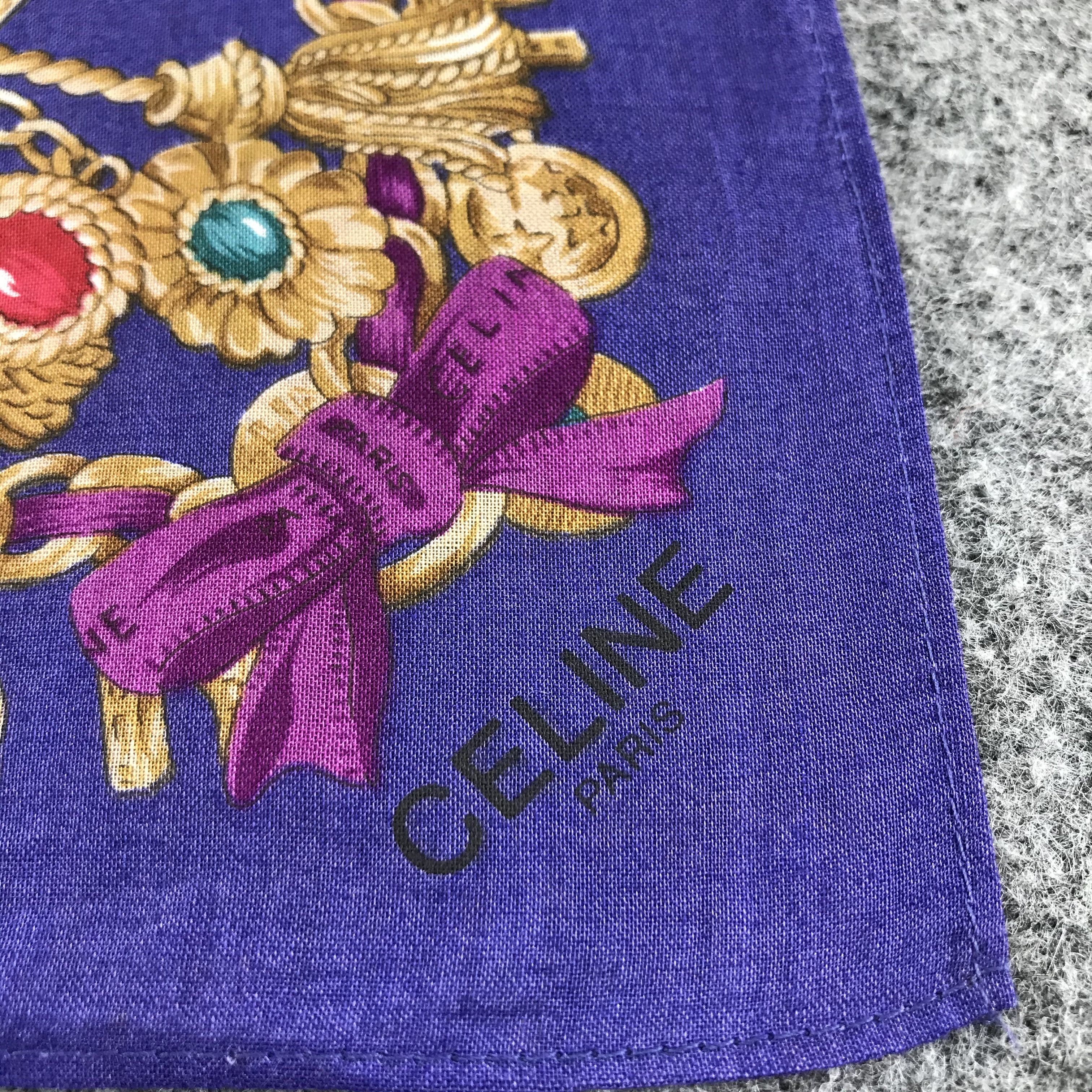 Celine Celine Handkerchief Neckerchief Bandana H527 Size ONE SIZE - 4 Thumbnail
