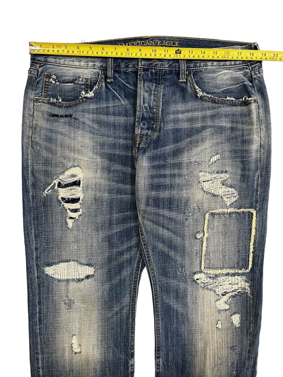 Le Grande Bleu (L.G.B.) Vintage American Eagle Outfitters Boro Distressed Loose Jean Size US 36 / EU 52 - 10 Thumbnail