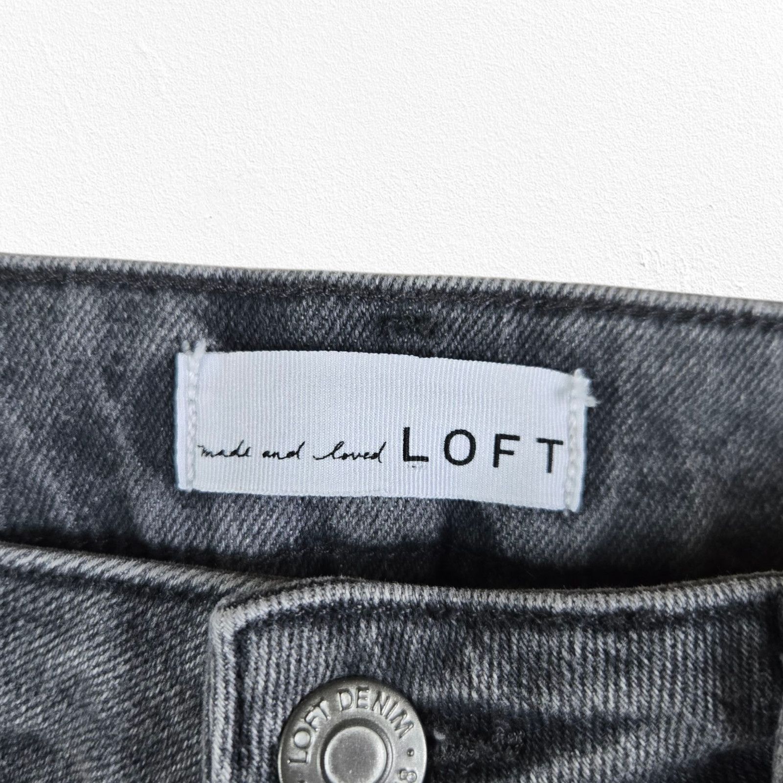 Loft LOFT Gray Wash High Rise Ankle Skinny Jeans Size 6 Size 28" / US 6 / IT 42 - 4 Thumbnail