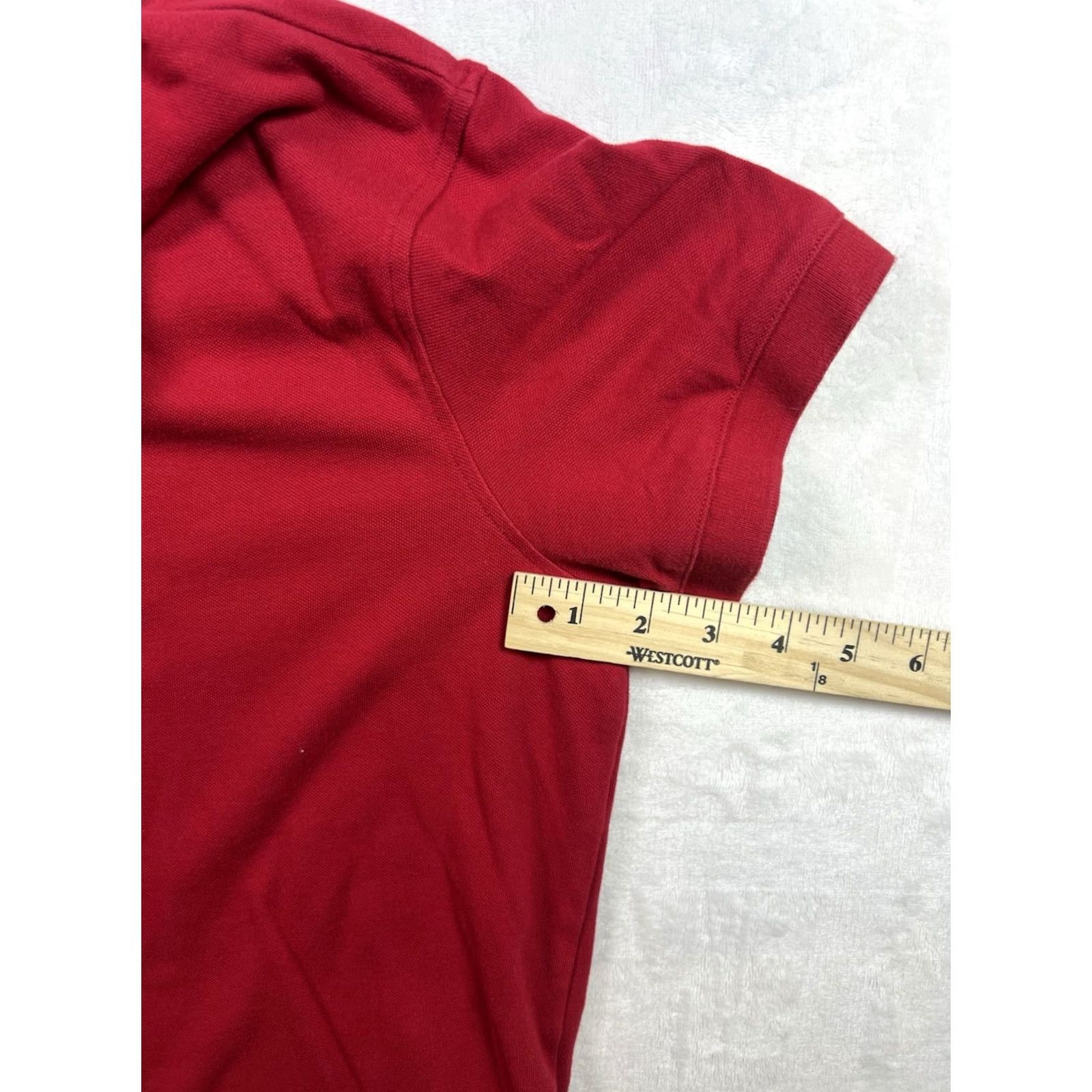 Gap GoodFellow Men's Casual Red Loring Polo Shirt Size Large Short Sleeve Cotton Knit Button Collar T-Shirt 2020-2029 Summer Seasonal Regular Mens Size US L / EU 52-54 / 3 - 4 Thumbnail