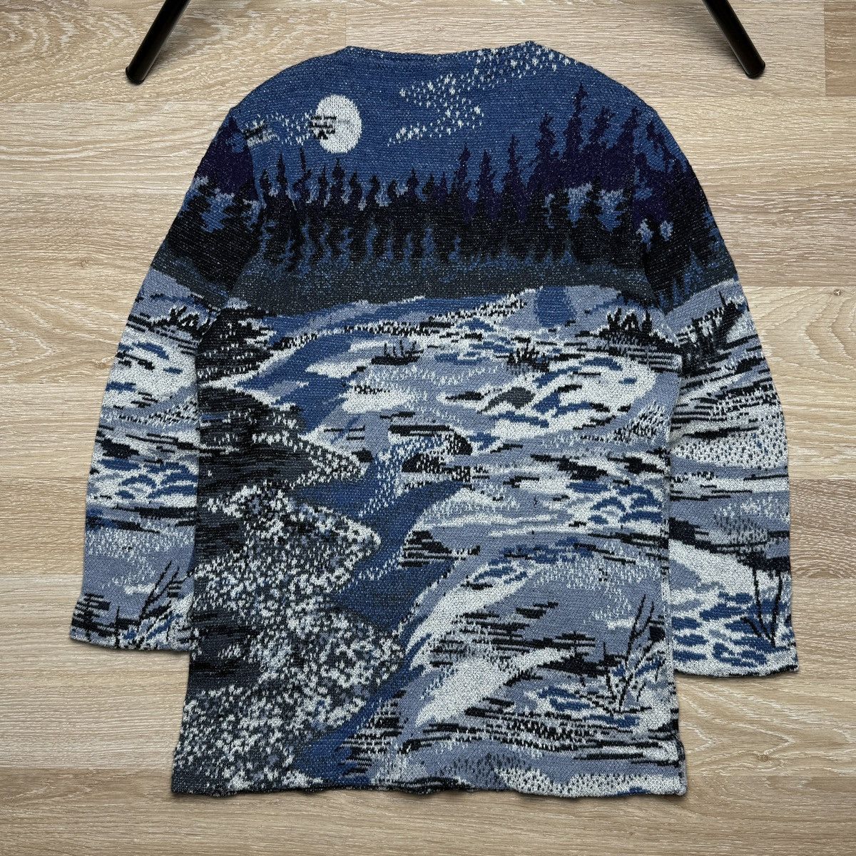 Missoni Rare Vintage Missoni Women's Wool Sweater Blue Winter Nature Size L / US 10 / IT 46 - 12 Thumbnail