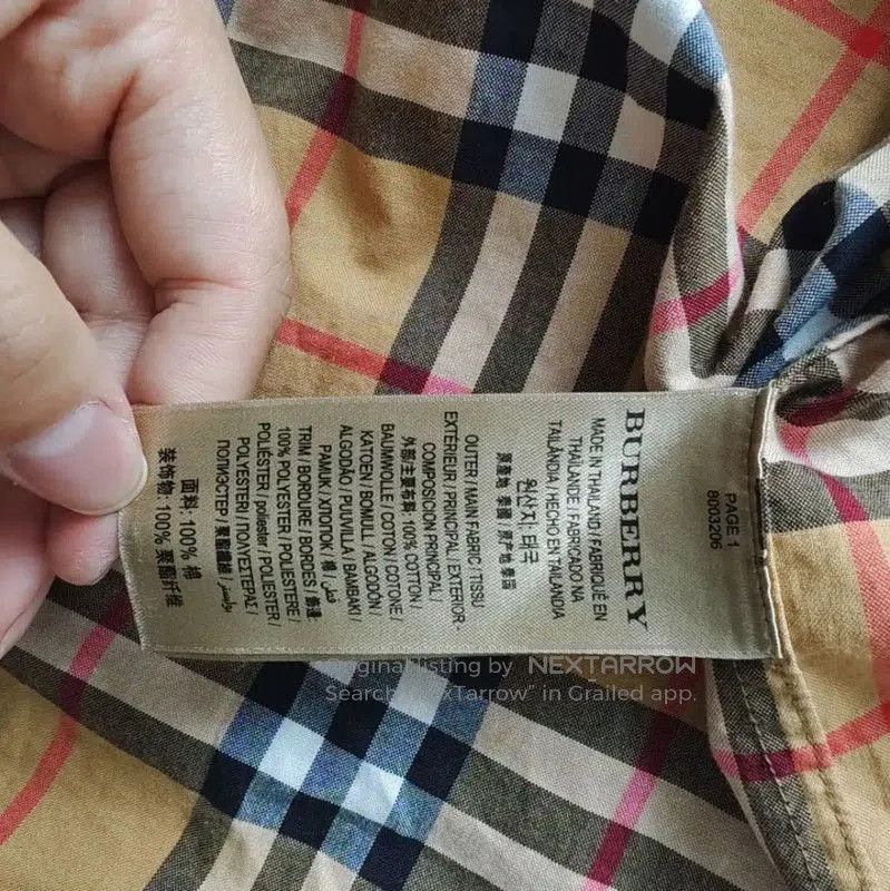 Burberry Burberry Khaki Check Cotton Shirt for Women. Size L / US 10 / IT 46 - 4 Thumbnail