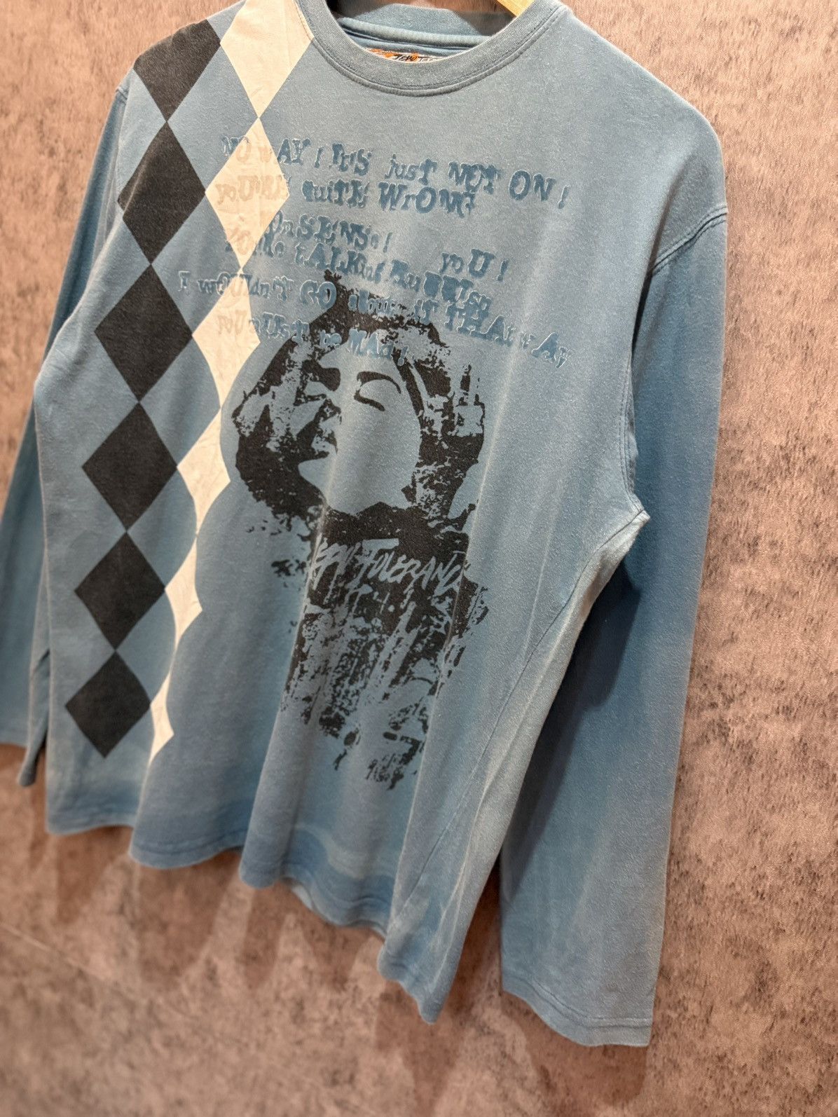 Hysteric Glamour × Japanese Brand 2000s Zero Tolerance Japan Poems And Face Sun Faded LS Tees Size US M / EU 48-50 / 2 - 3 Thumbnail