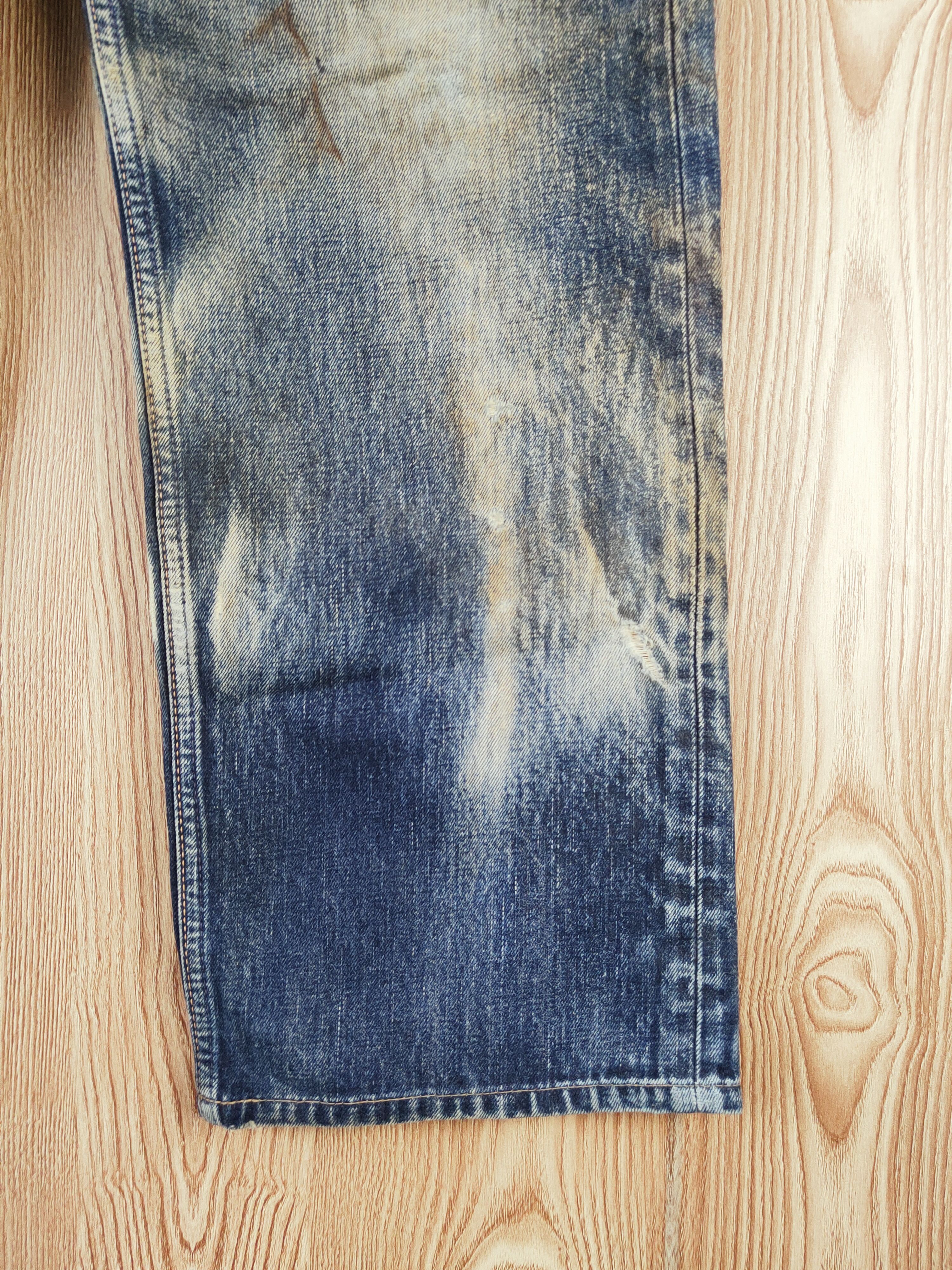 Levi's DL Levi's Dark Blue Faded Distressed Ripped Jeans #W021 Size US 34 / EU 50 - 6 Thumbnail