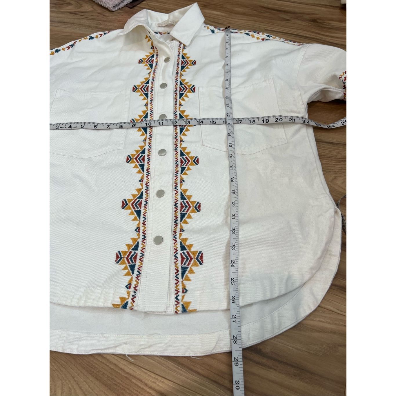 Other PEACE N' LOVE embroidery snap shacket sz S/M Size M / US 6-8 / IT 42-44 - 6 Thumbnail