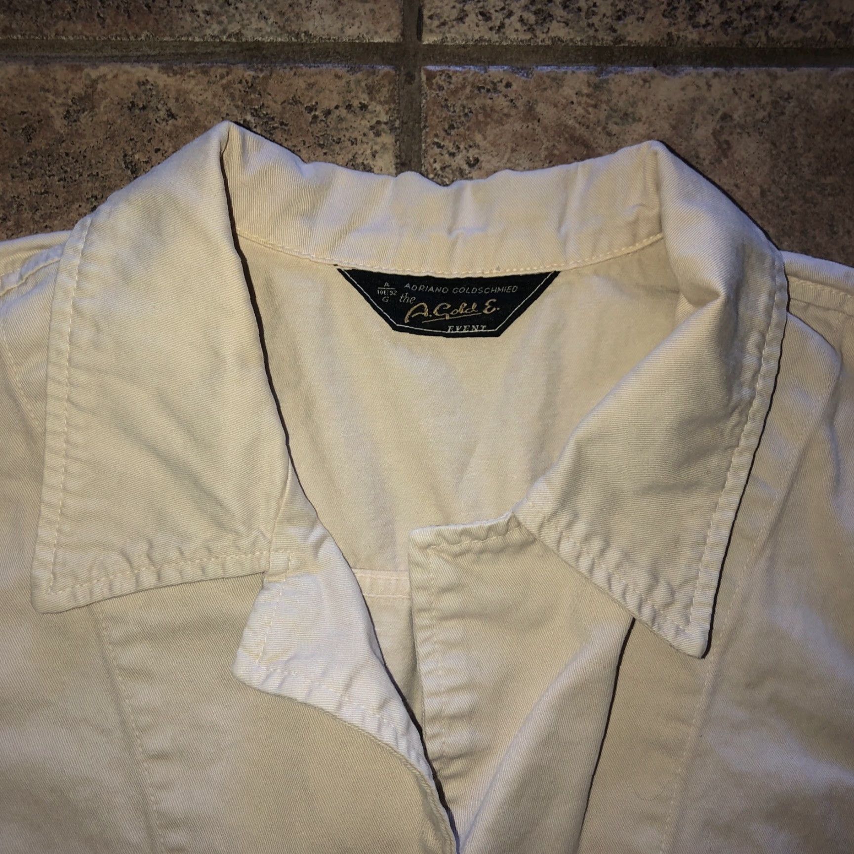 Vintage Adriano Goldschmied beige jacket Womens L Regular Cotton Beige Jacket Womens L AG Basic Jacket 90s? Size L / US 10 / IT 46 - 2 Thumbnail