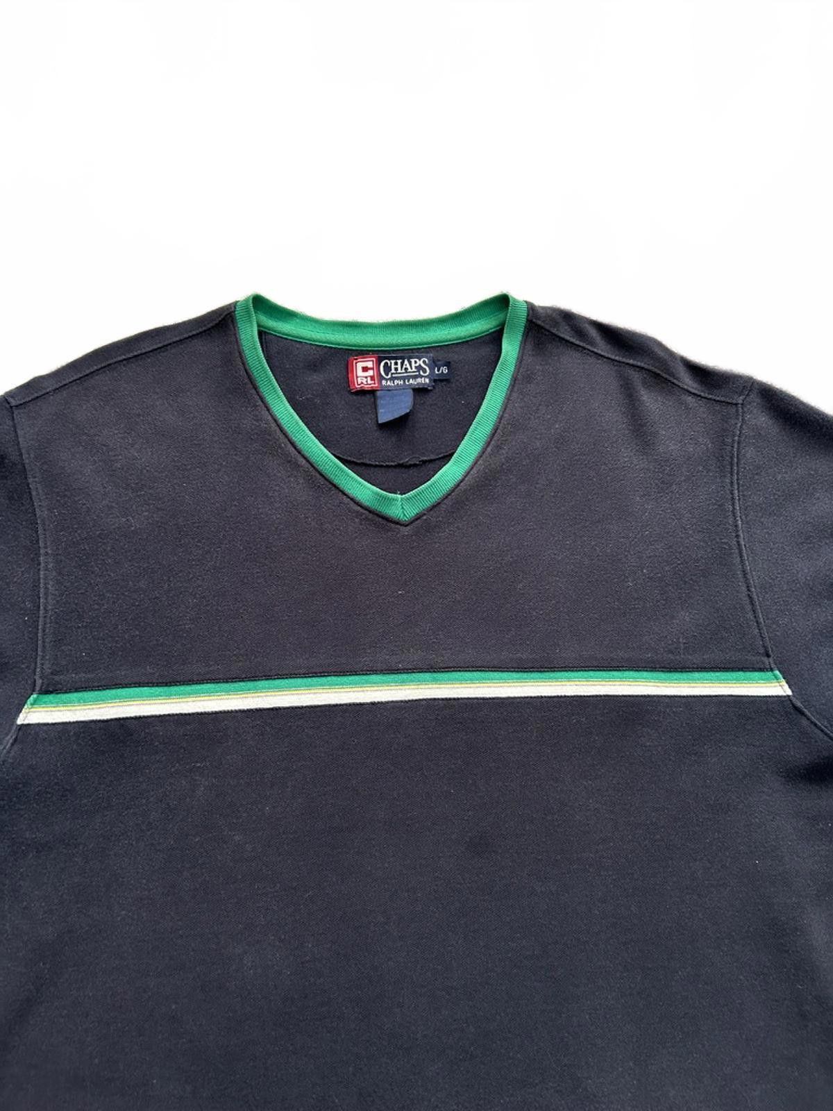 Chaps Ralph Lauren Chaps Ralph Lauren Men's Black V-Neck T-Shirt with Green and Size US L / EU 52-54 / 3 - 2 Thumbnail