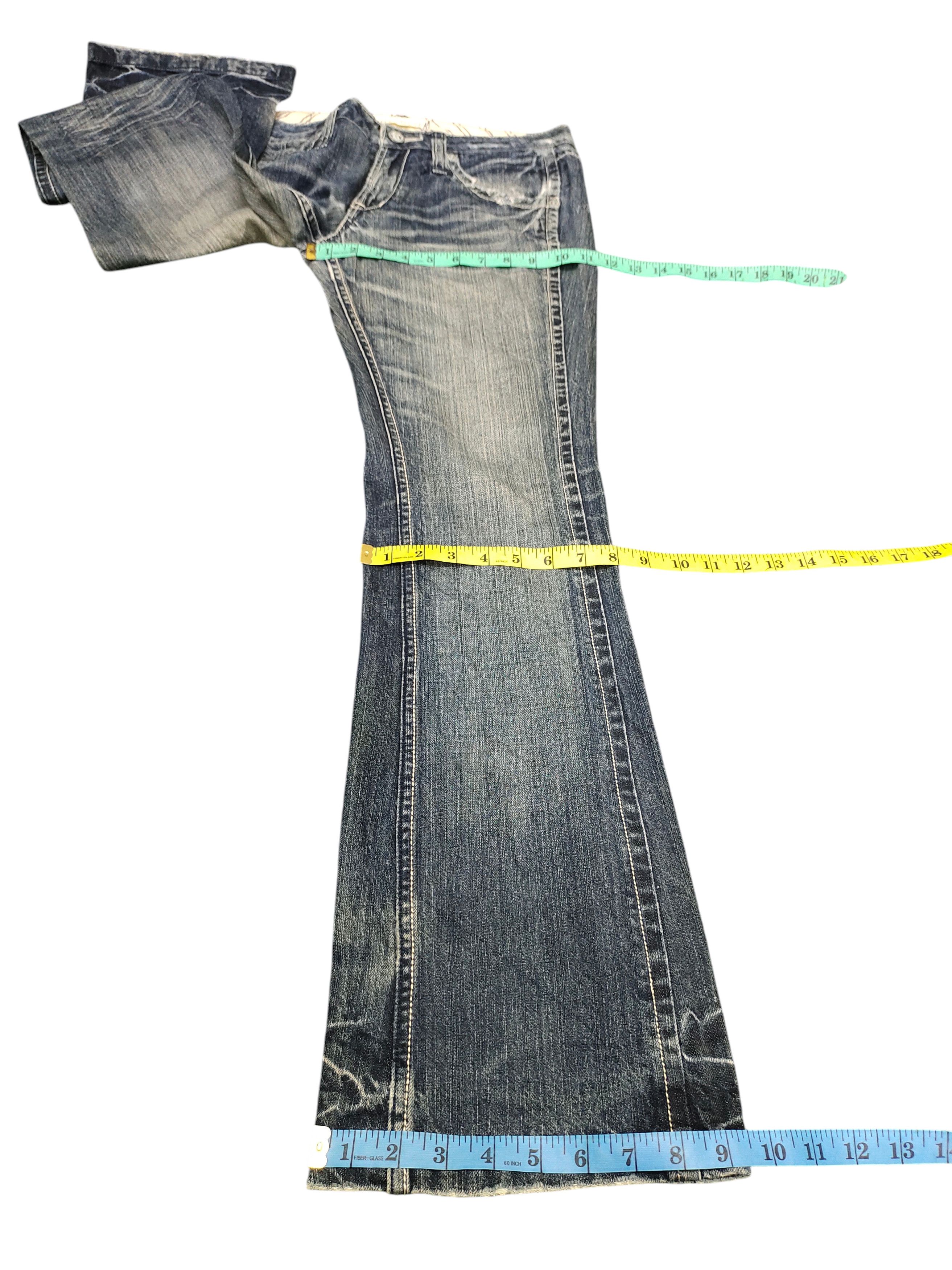 Le Grande Bleu (L.G.B.) Flare Jeans True Brit Embroidered Denim Bootcut Low Rise Size US 30 / EU 46 - 18 Thumbnail