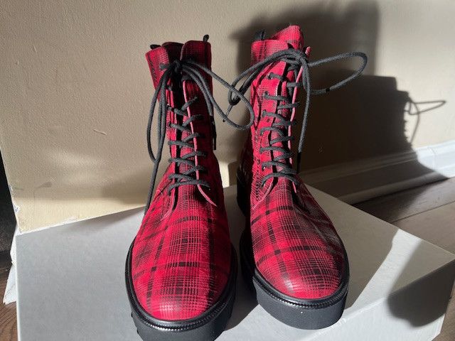 Other Paul Green Bronx Lace-Up Platform Boot Chunky Red Size US 9 / IT 39 - 2 Thumbnail