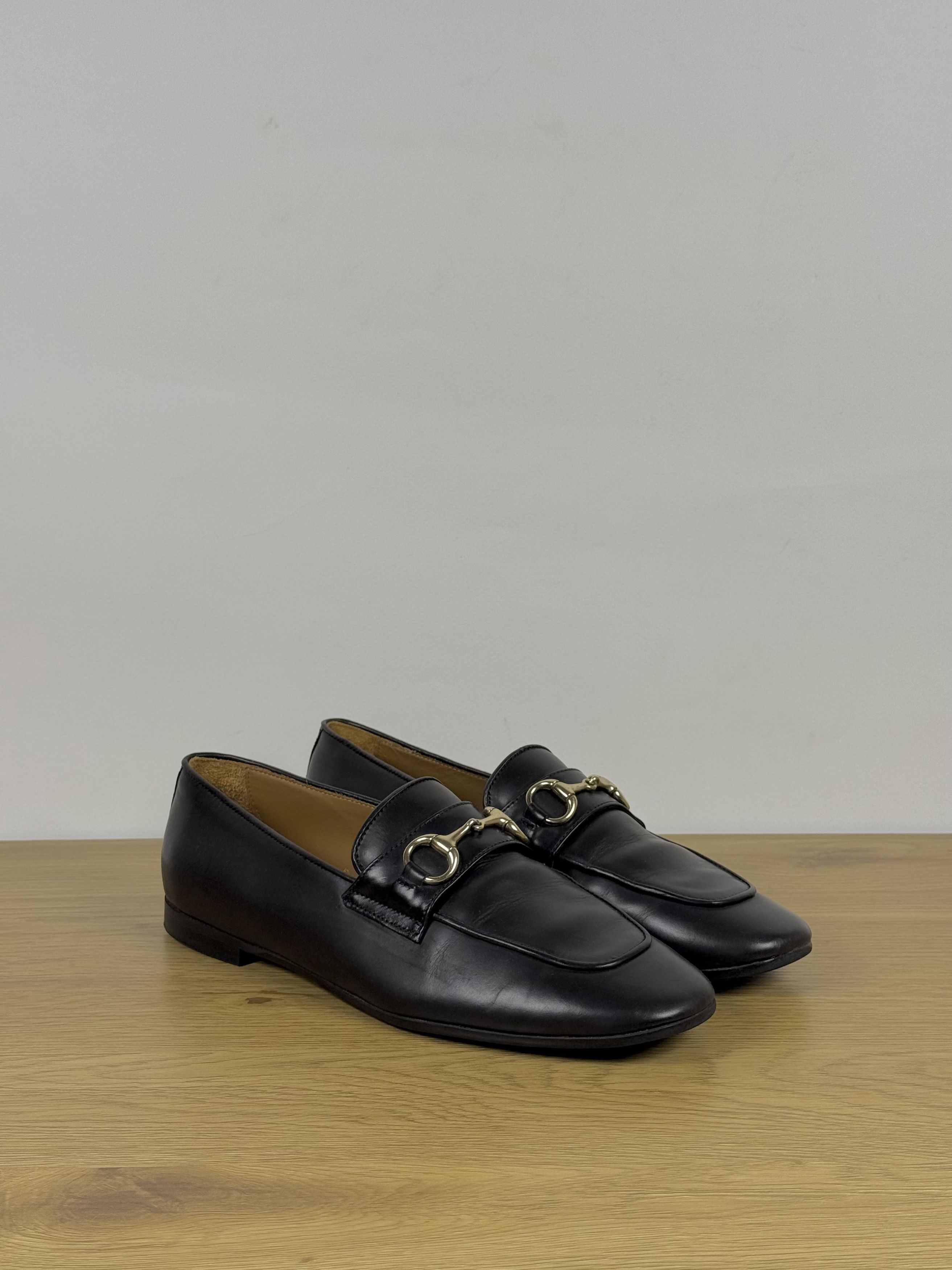 Other Women's Day Horsebit Black Leather Loafers EU40 Size US 10 / IT 40 - 2 Thumbnail