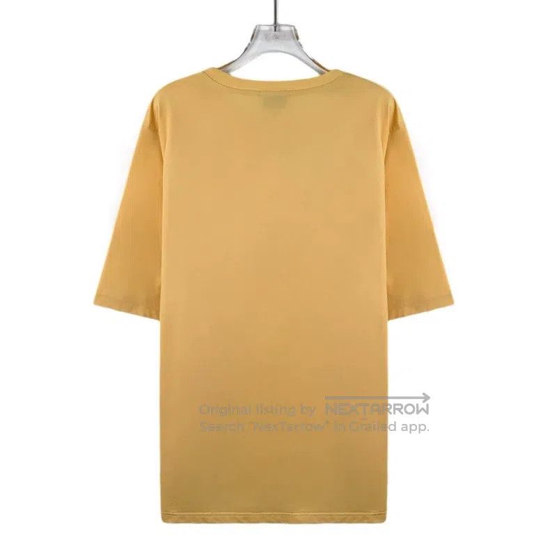 Hermes Hermes Yellow Geometric Patch Cotton Round Collar Short Sl Size L / US 10 / IT 46 - 2 Thumbnail