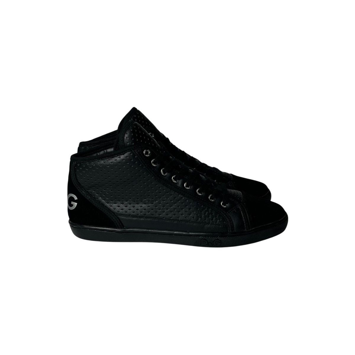 Dolce & Gabbana 2000s Dolce & Gabbana Perforated Hi-Top Court Sneakers Size US 8 / EU 41 - 3 Thumbnail