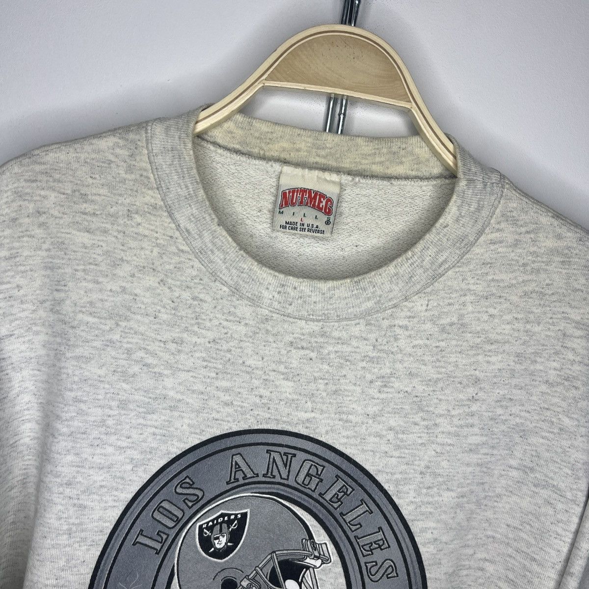 NFL × Vintage Crazy Vintage 90s Los Angeles Raiders Crewneck Sweatshirt Size US L / EU 52-54 / 3 - 5 Thumbnail