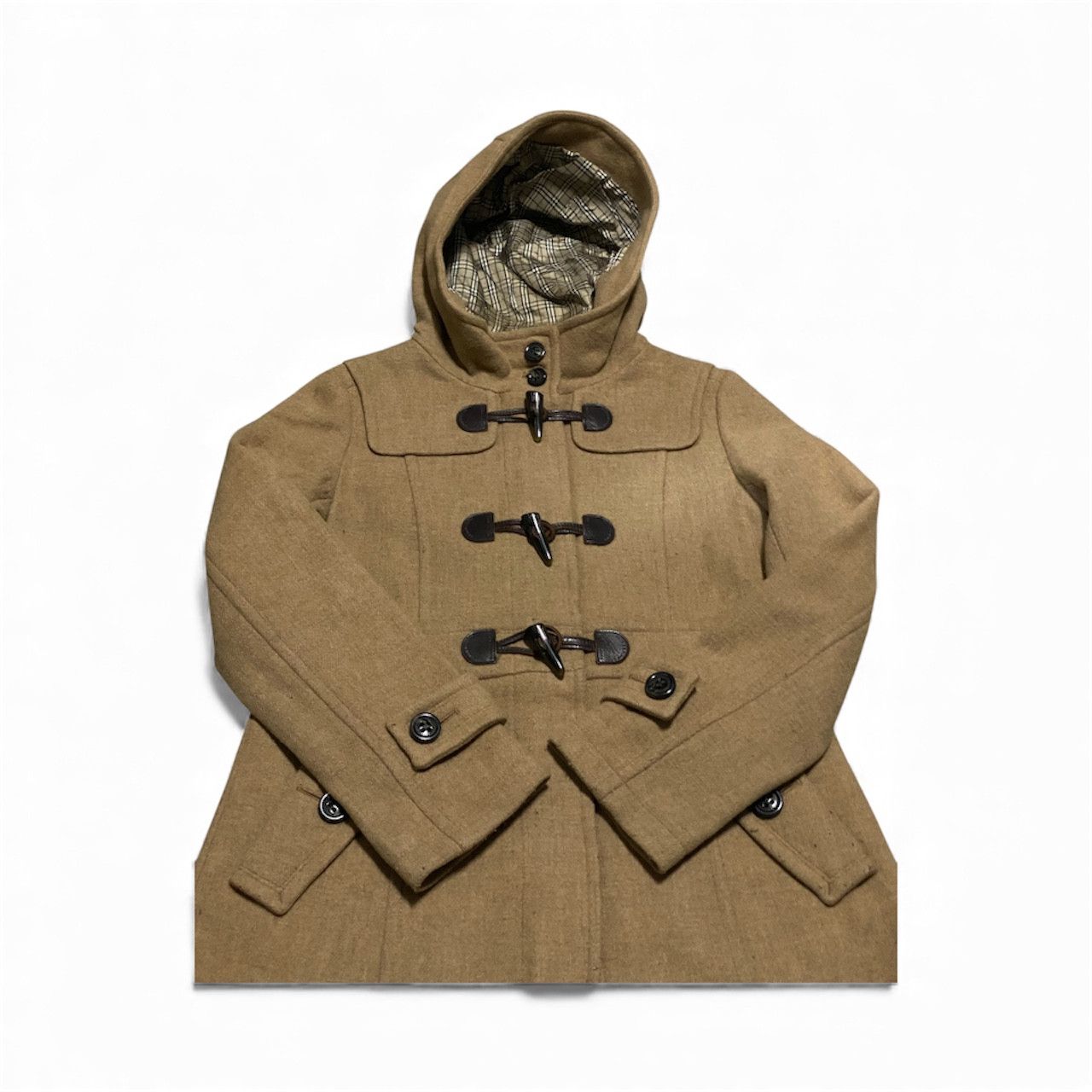 Burberry Blue Label Novacheck Lining Duffel Wool Jacket