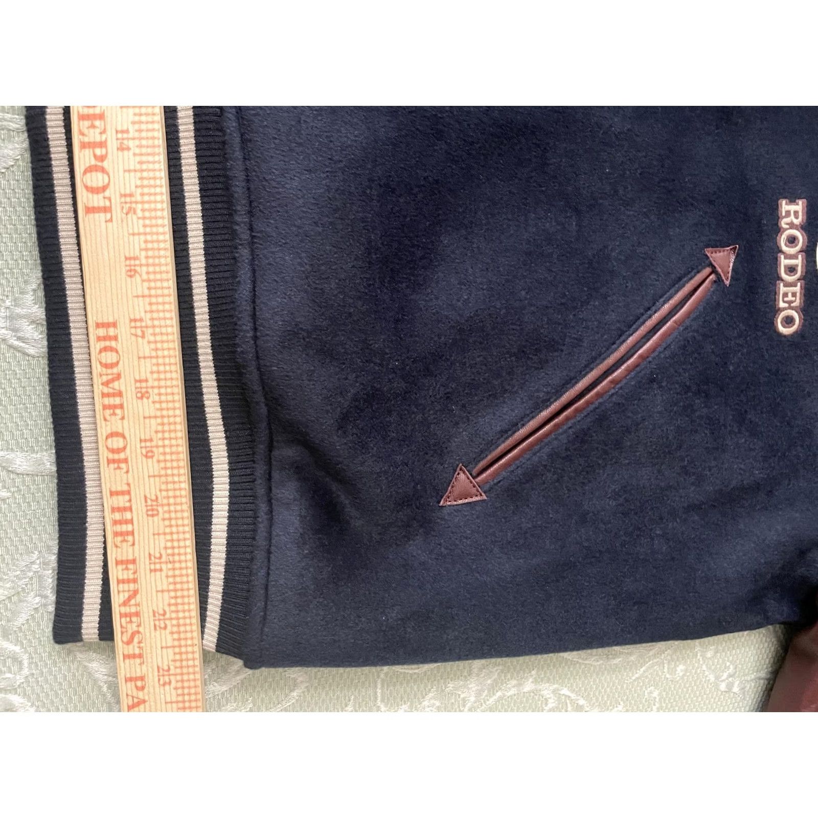Lucky Brand {'classification': 'Product Title', 'Lucky Brand Jacket Mens 2XL Blue Wool Leather Varsity Coors Rodeo Club Beer'} Size US XXL / EU 58 / 5 - 5 Thumbnail