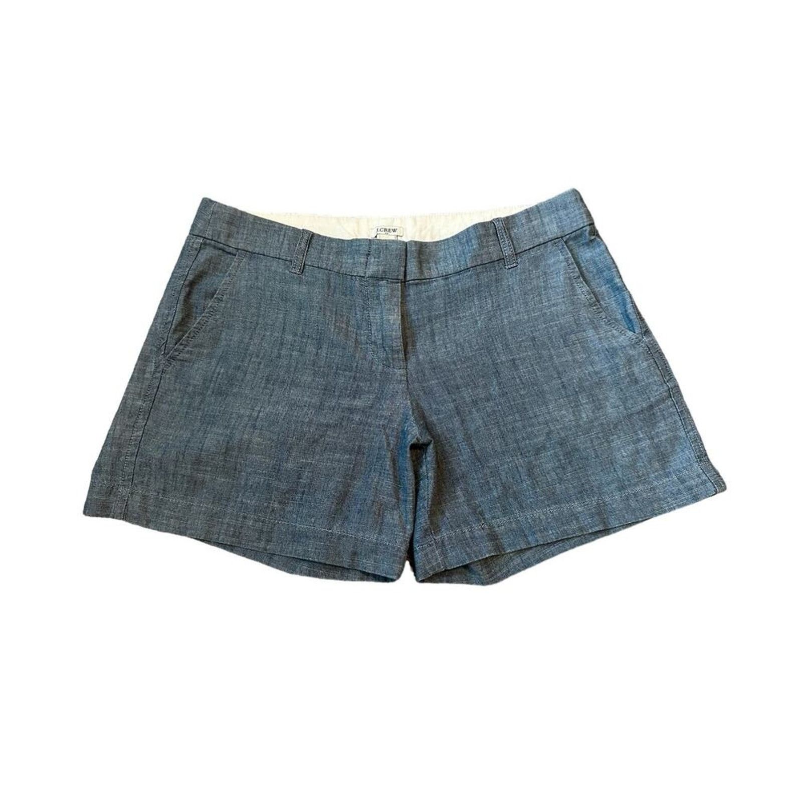 J.Crew J.Crew Blue Casual Cotton Blue Classic Chambray Shorts Size 28" / US 6 / IT 42 - 2 Thumbnail
