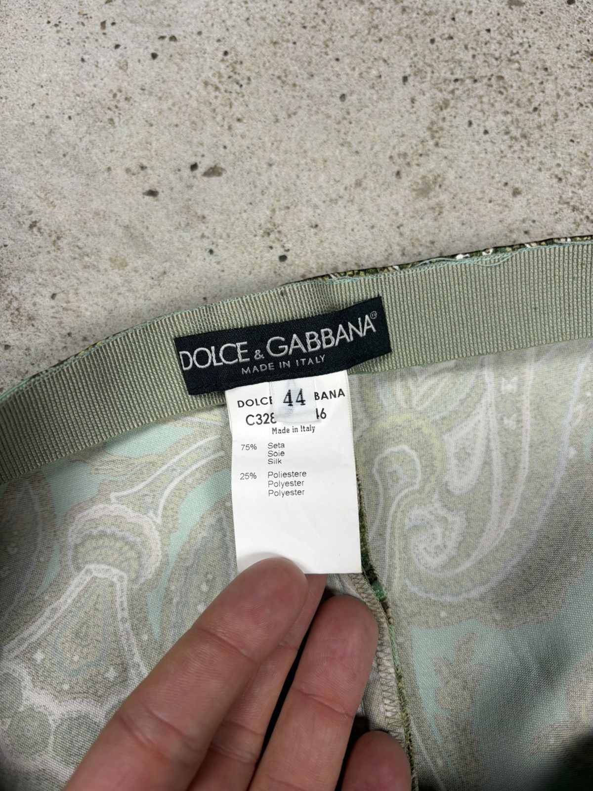 Dolce & Gabbana SS2000 Dolce & Gabbana Paisley Print Silk Set Pants + Shirt Size 30" / US 8 / IT 44 - 21 Thumbnail