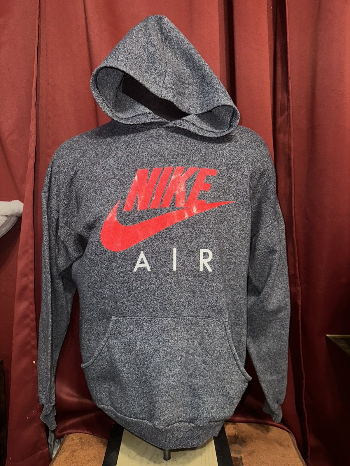 Vintage Nike Air Hoodie 90's Infrared Big Swoosh Logo Grail