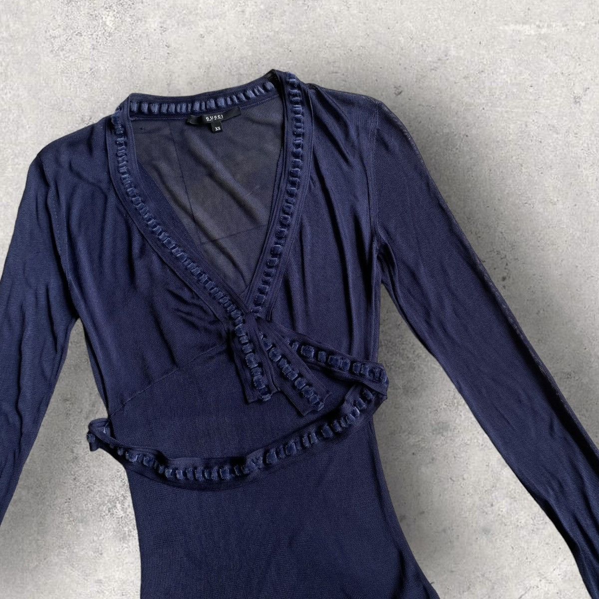 Gucci × Tom Ford Gucci Rayon Sheer Mesh L/S Size XS / US 0-2 / IT 36-38 - 2 Thumbnail