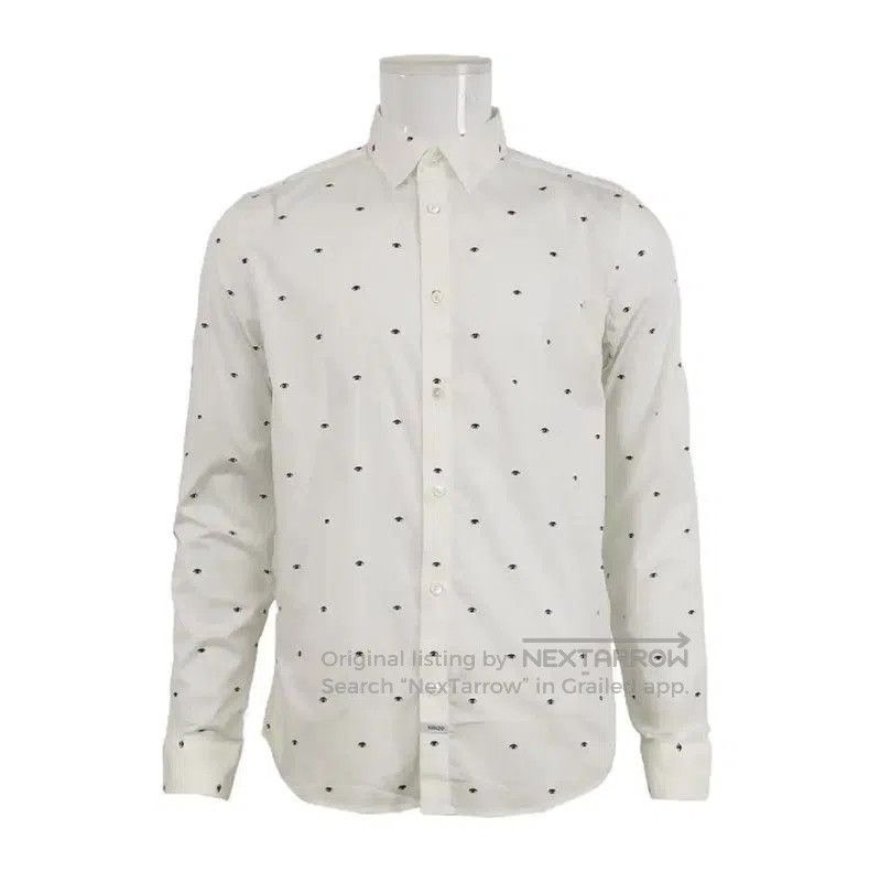 Kenzo KENZO White Cotton Long Sleeve Shirt . Size US L / EU 52-54 / 3 - 1 Thumbnail