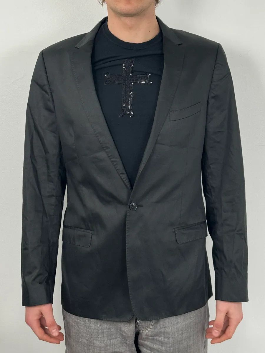 Dolce & Gabbana 2000s Dolce & Gabbana Classy Black Blazer Jacket Size 42R - 2 Thumbnail
