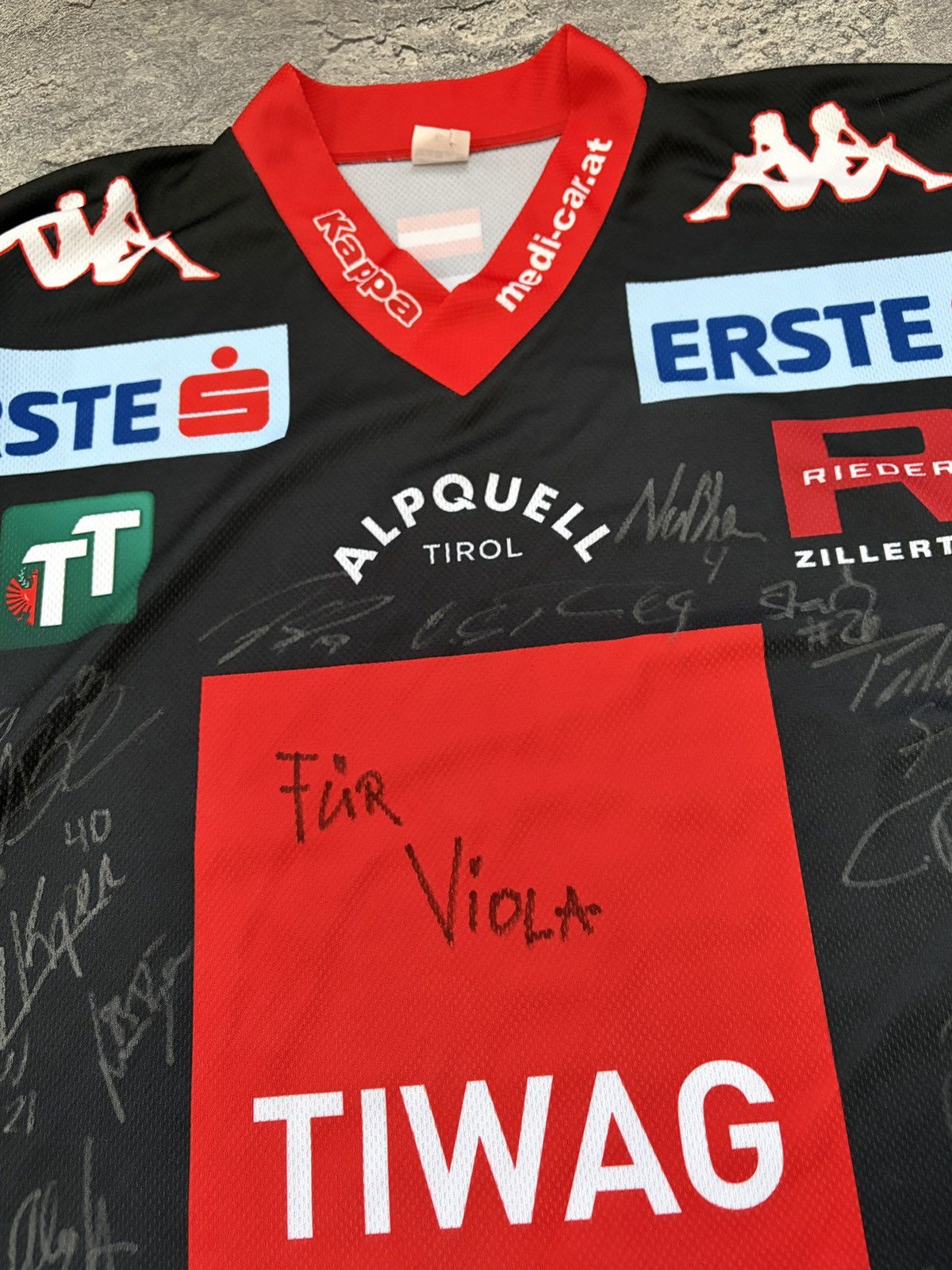 Kappa Team Signed HC Innsbruck Kappa Hockey Jersey #57 Clark XL Size US XL / EU 56 / 4 - 7 Thumbnail