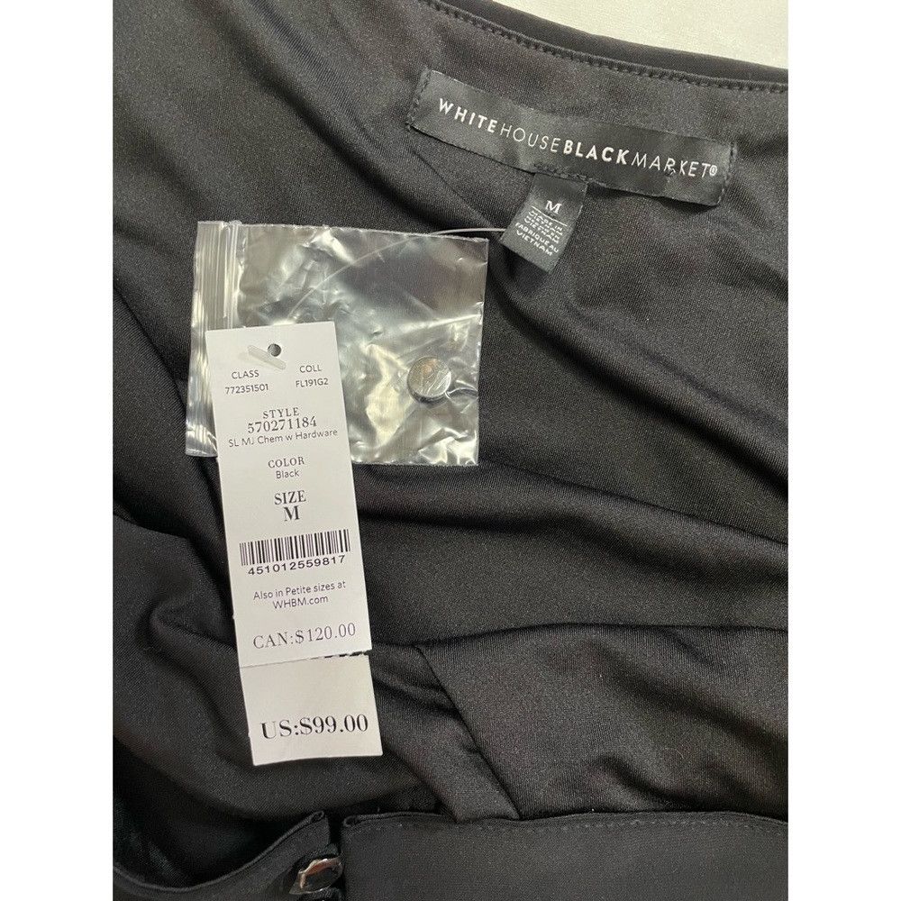 White House Black Market NWT New White House Black Market Knit Shift Black Dress Siz Size M / US 6-8 / IT 42-44 - 7 Thumbnail