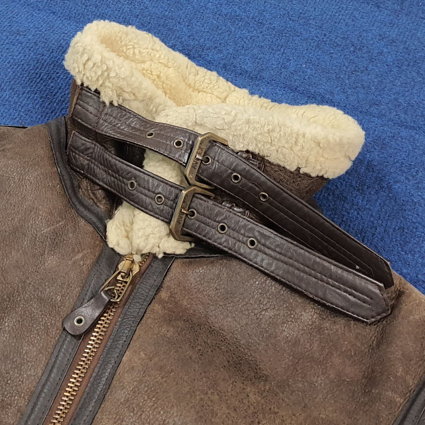 Avirex 90s Avirex Jacket Sheepskin Shearling Flight Leather C303N10 Size US M / EU 48-50 / 2 - 5 Thumbnail