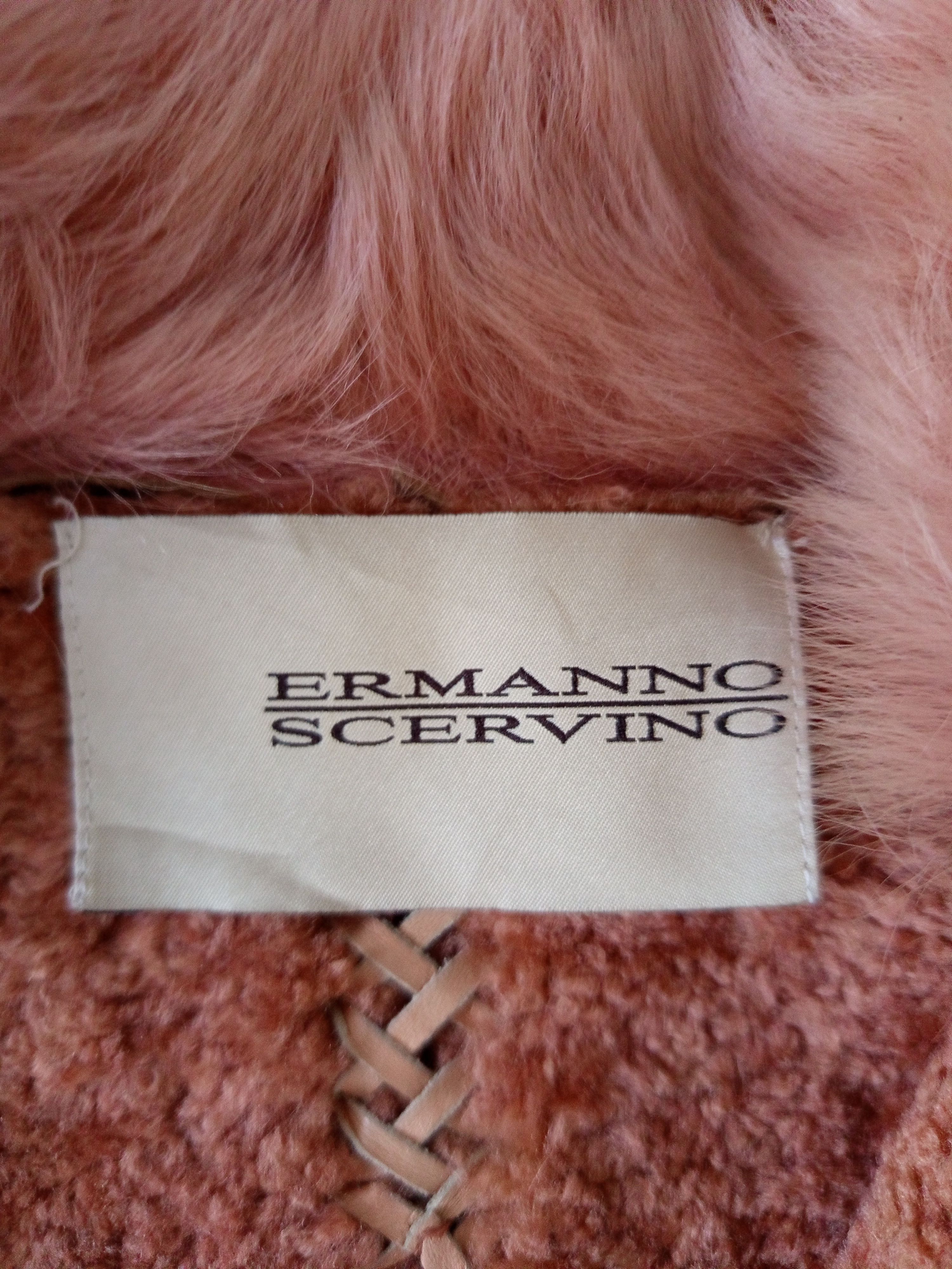 Ermanno Scervino Y2K Ermanno Scervino Shearling Fur Collar Leather Jacket Size M / US 6-8 / IT 42-44 - 17 Thumbnail