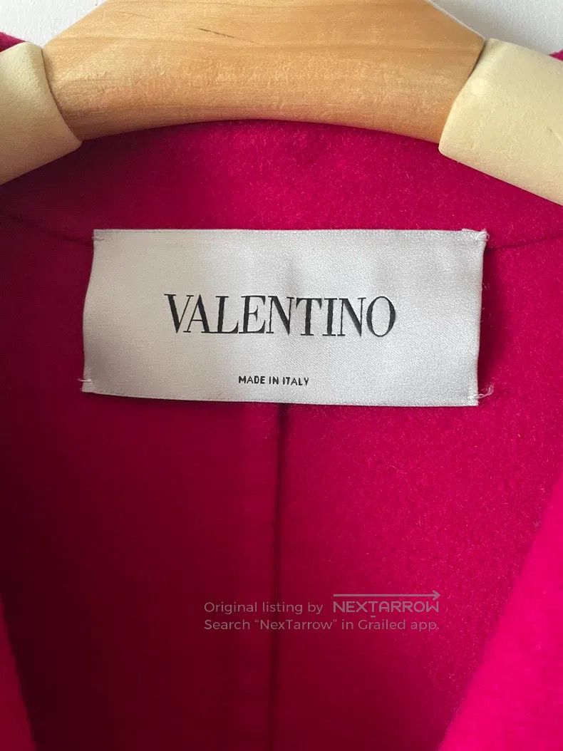 Valentino Valentino A classic rose red wool coat Size L / US 10 / IT 46 - 8 Thumbnail