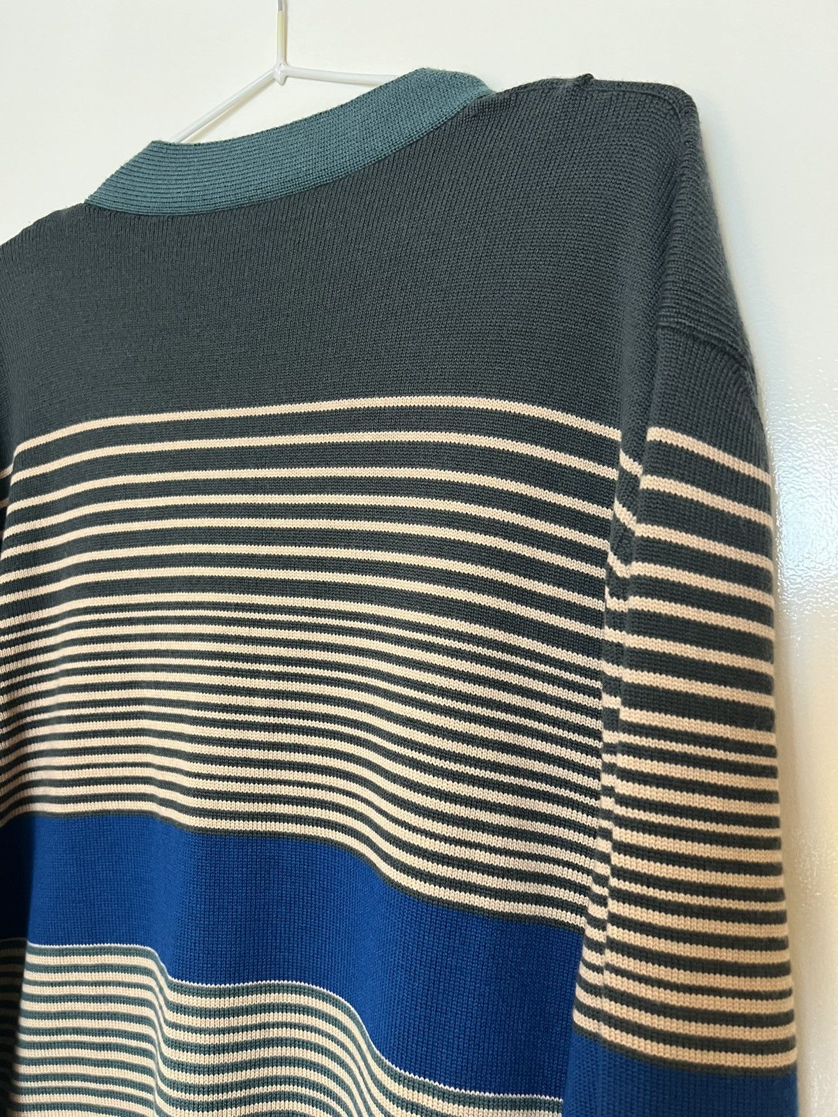 Missoni MISSONI Wool Striped Cardigan Multicolour Green Large Men L Size US L / EU 52-54 / 3 - 13 Thumbnail