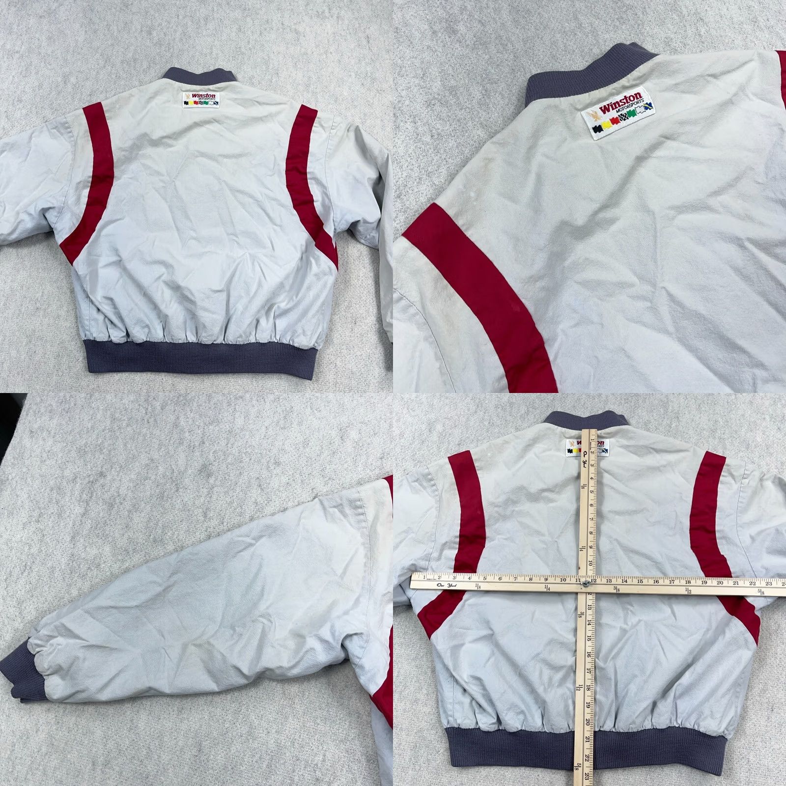 Vintage Vintage Swingster Winston Cup Jacket Men L Gray Bomber 80s 90s Nascar Racing Worn Jacket Size US L / EU 52-54 / 3 - 8 Thumbnail