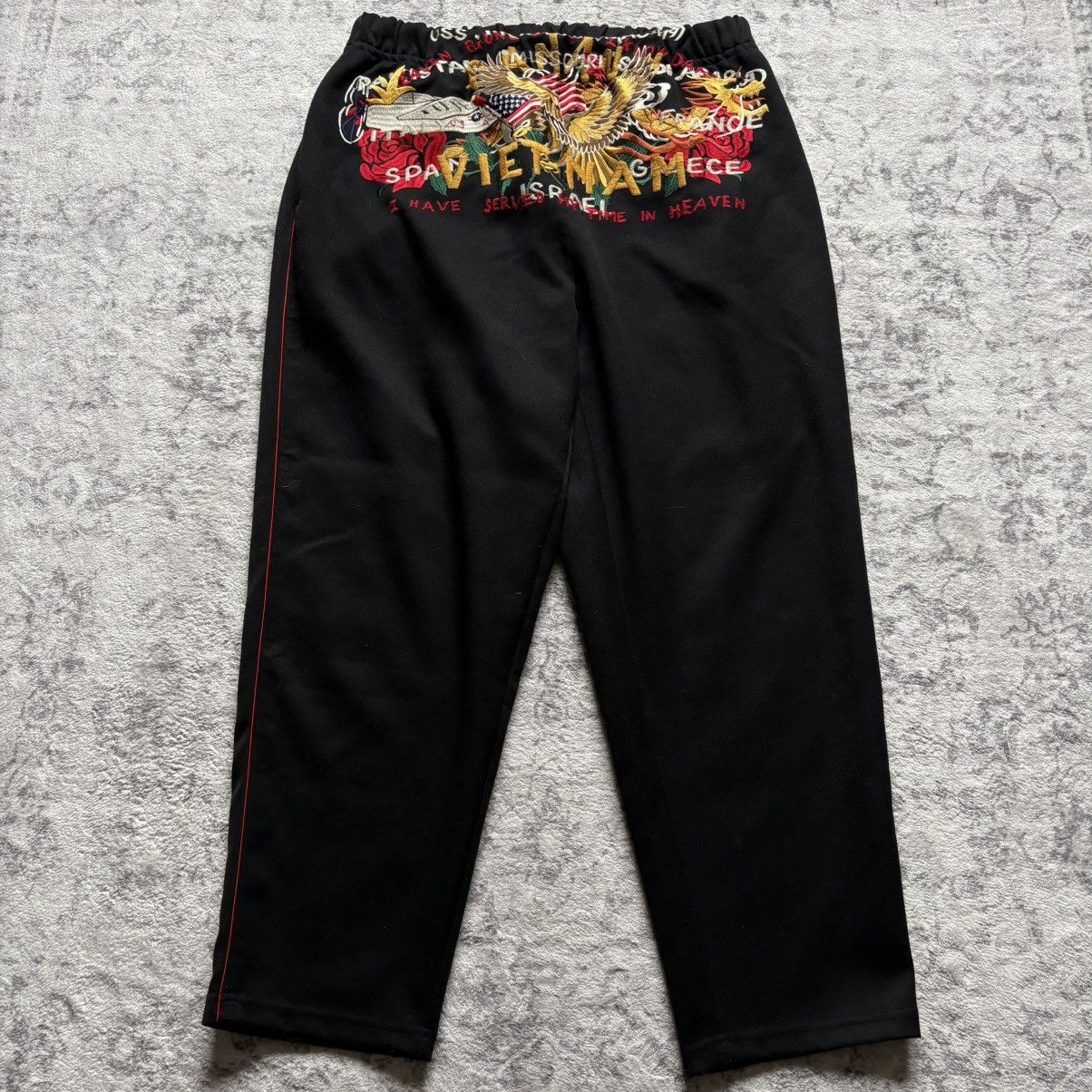 Doublet Doublet Chaos Embroidery Track Pants Black | Size M Size US 31 - 1 Thumbnail